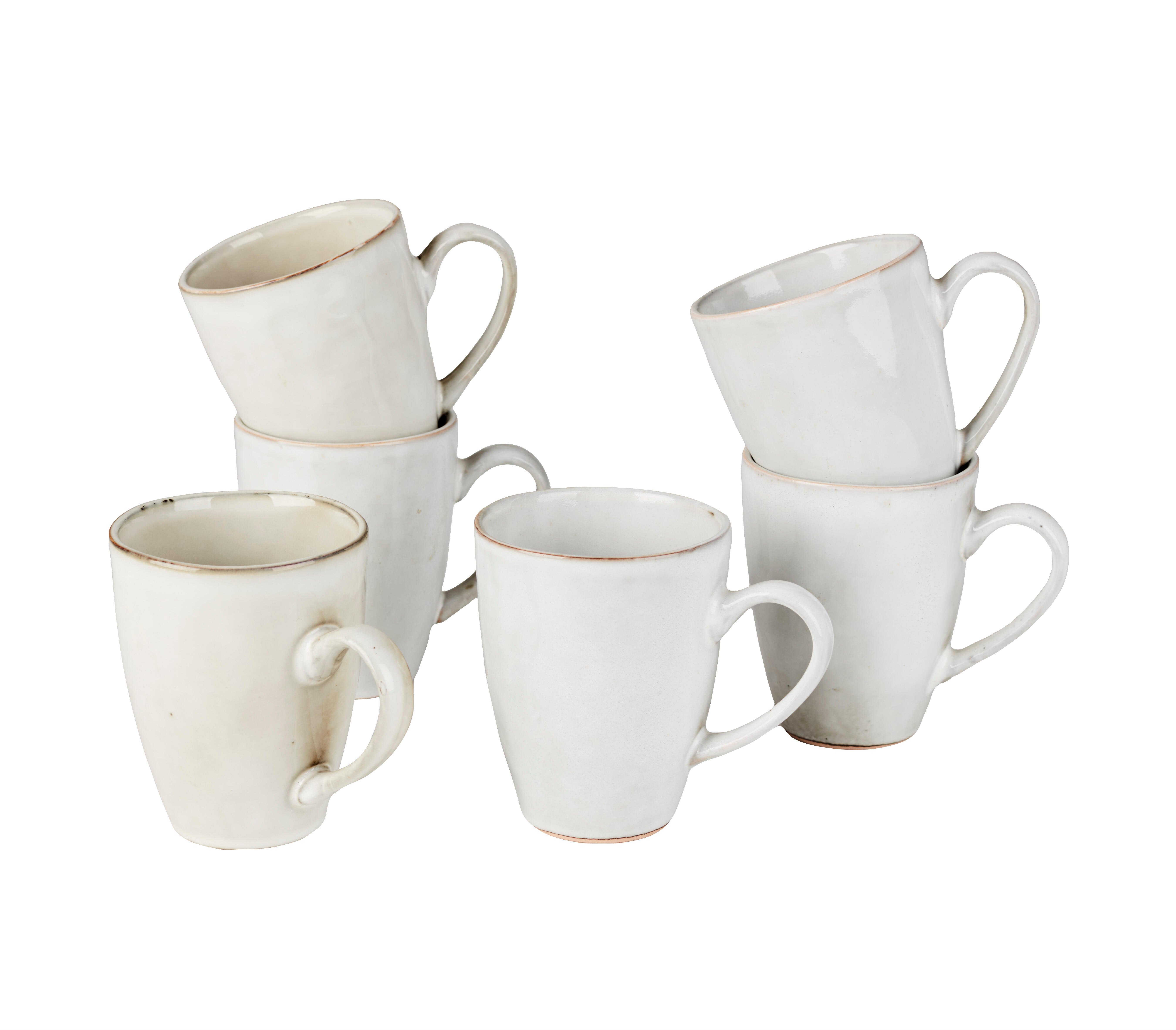 EARTH MARL Mok met handvat setSet 6-delig beige