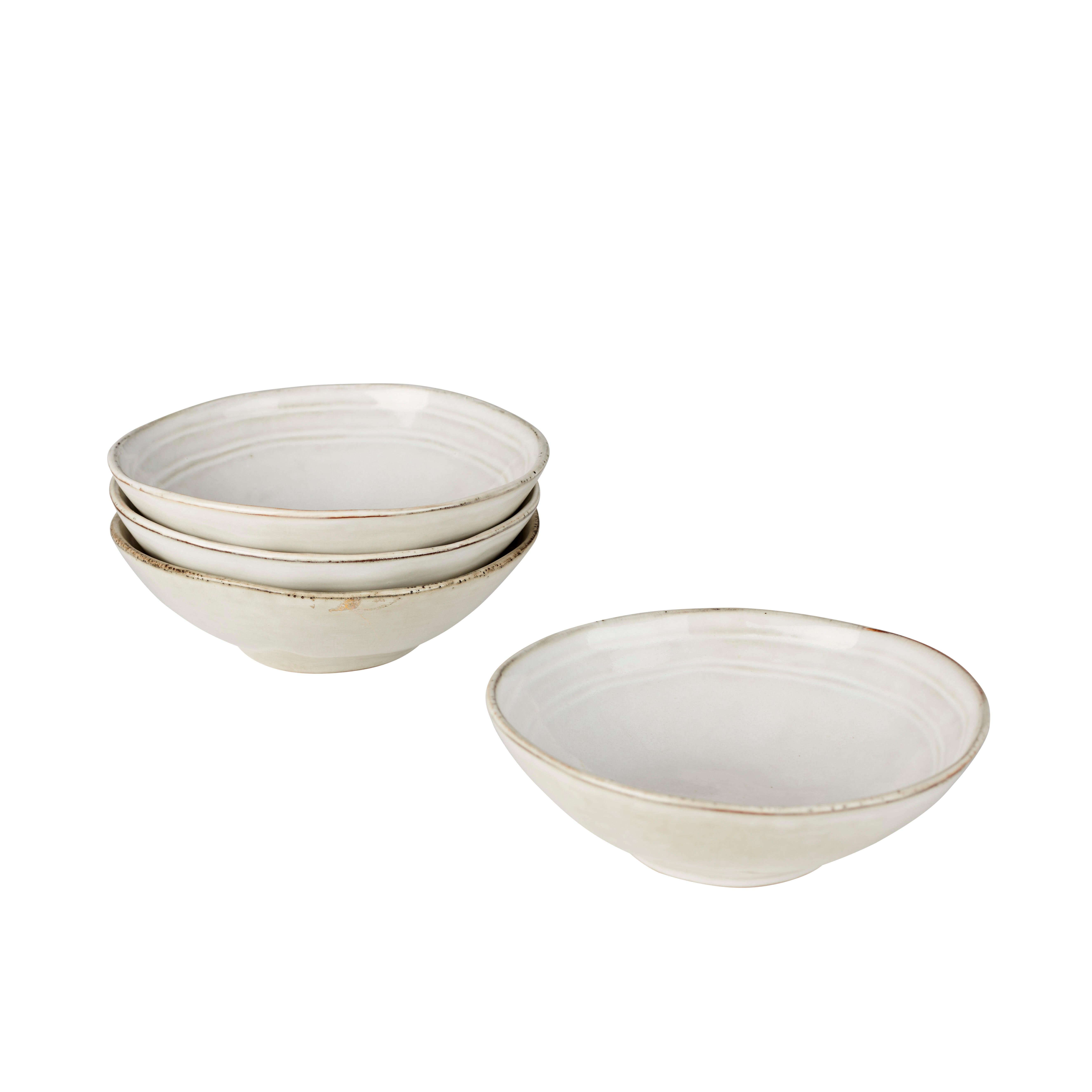 EARTH MARL Bowl setSet 4-delig crème