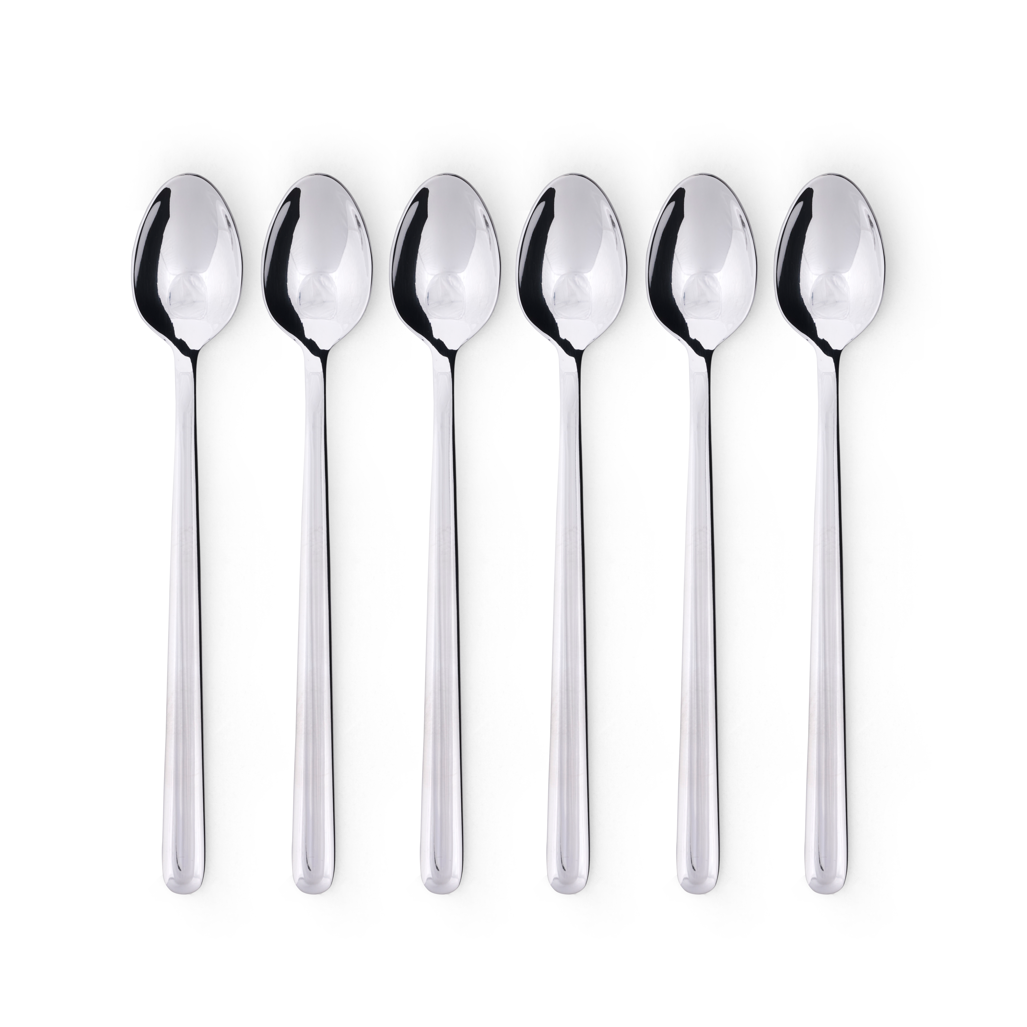 OLIVIA Cocktaillepel set van 6 zilver