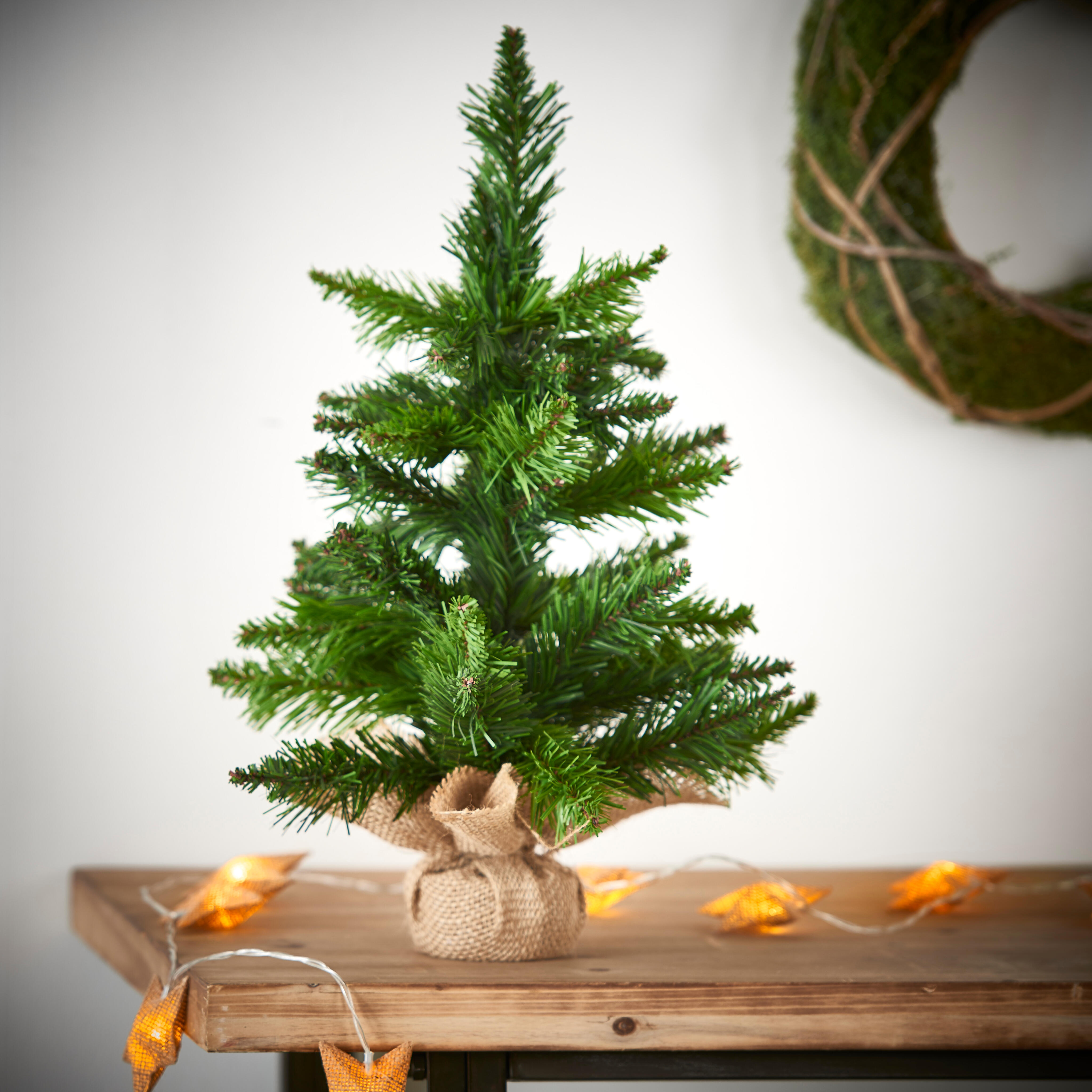 SNOWY Mini-kerstboom wit, groenH 45 cm - Ø 31 cm