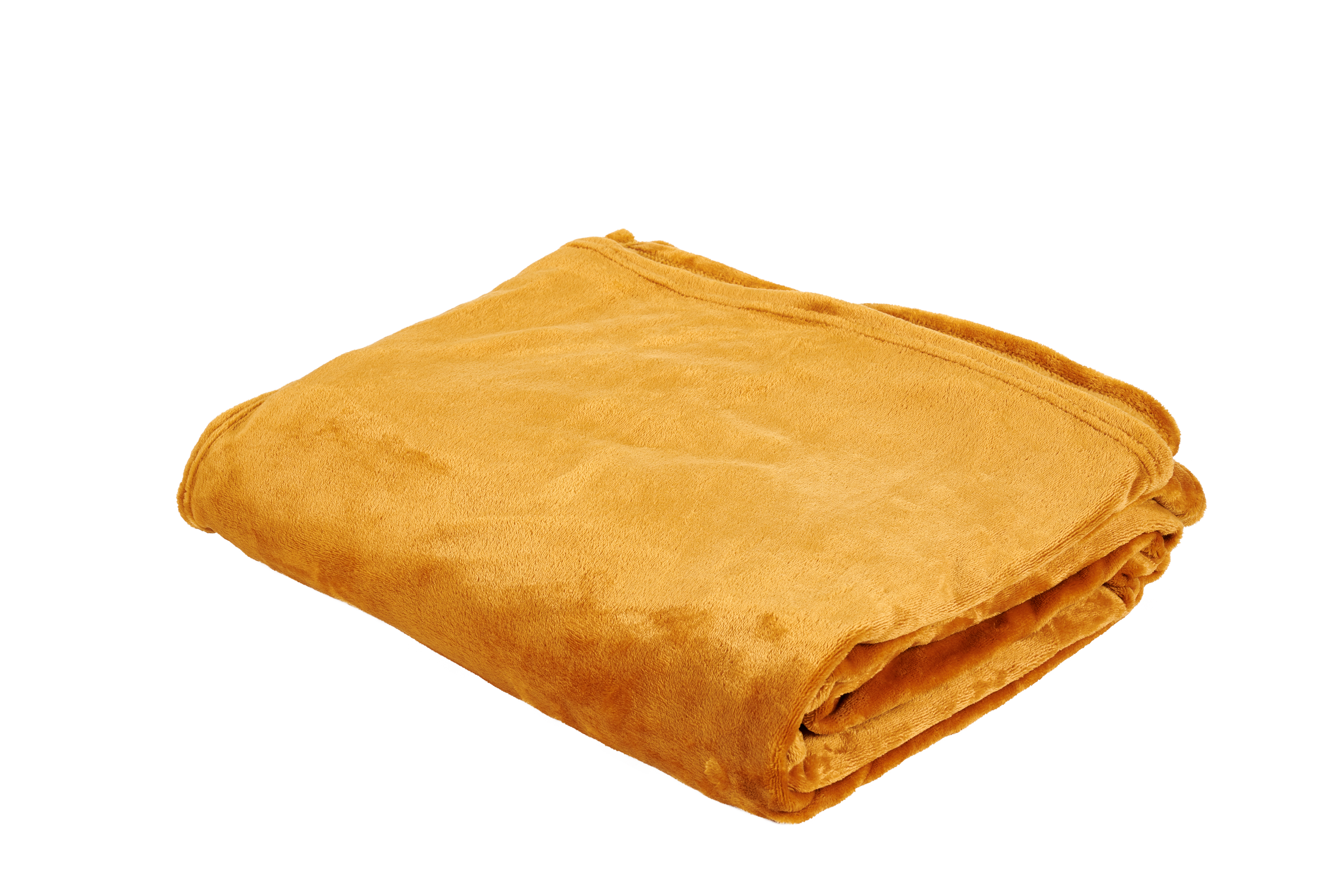 FLANELLA Plaid donkergeelB 200 x L 240 cm