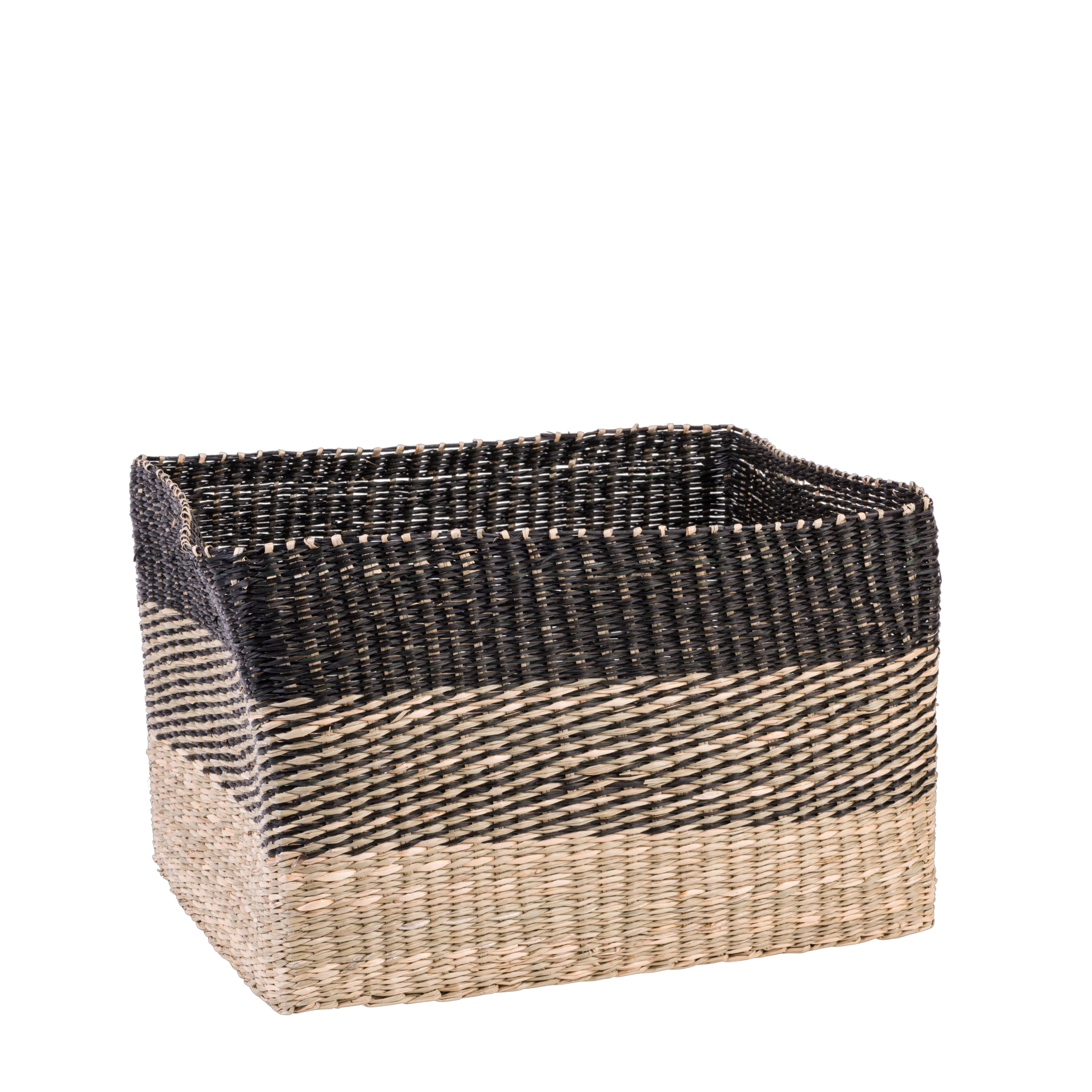 BOBO Lademand zwart, naturelH 24 x B 40 x D 30 cm