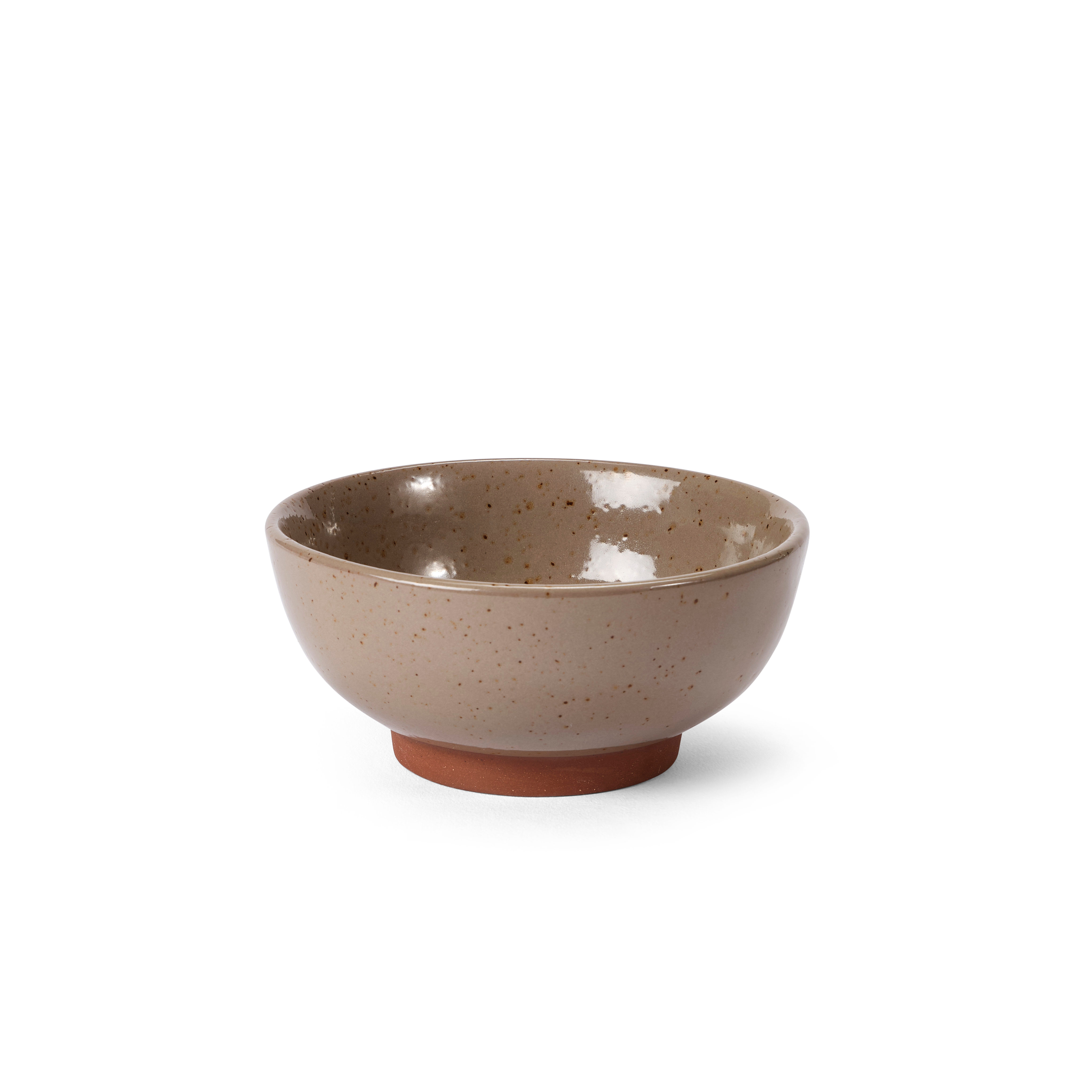 TERRA Bowl taupe - set van 4 H 5,5 cm - Ø 11,8 cm