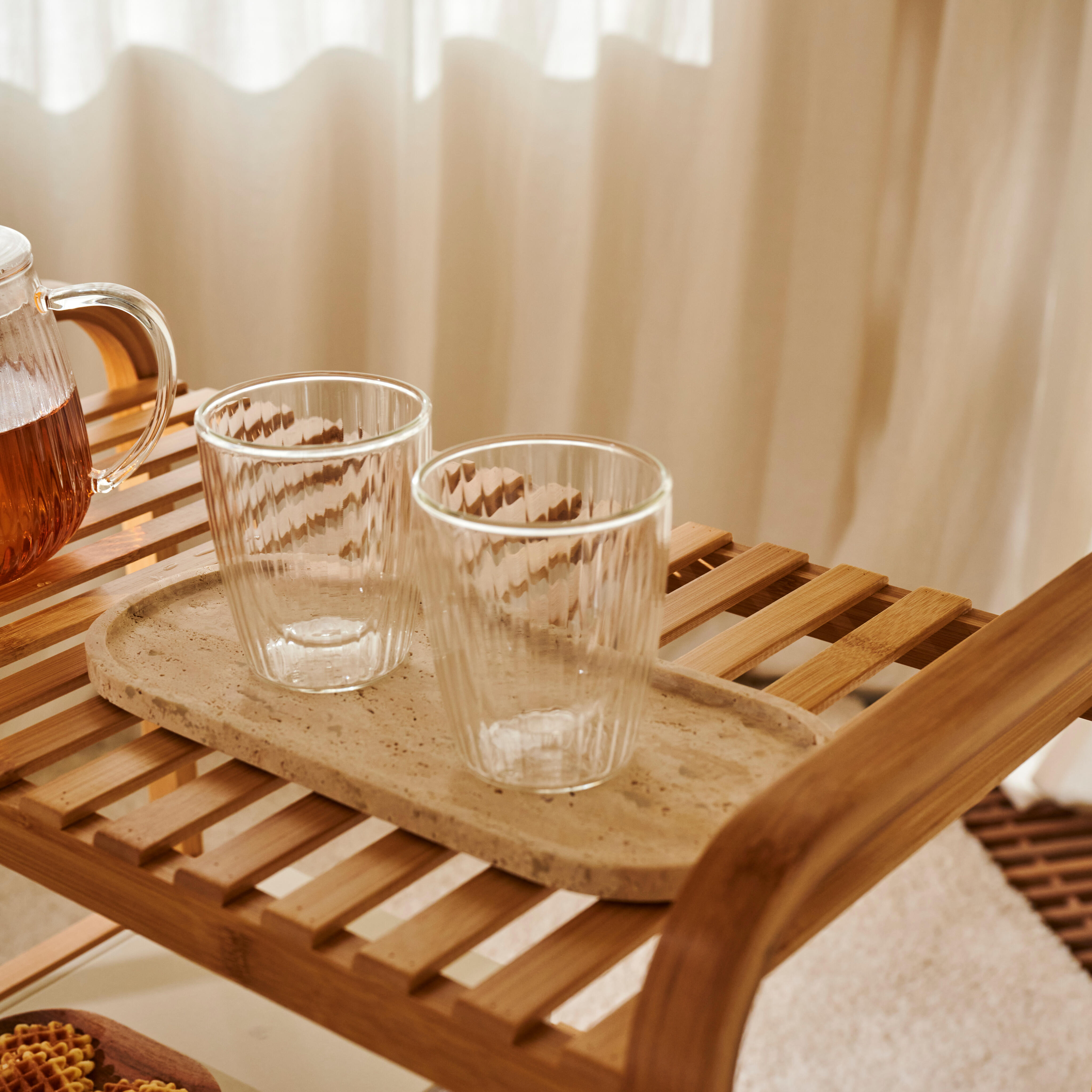 PAUSA Dubbelwandig glas set van 2 25 CL transparantH 9 cm - Ø 8,3 cm