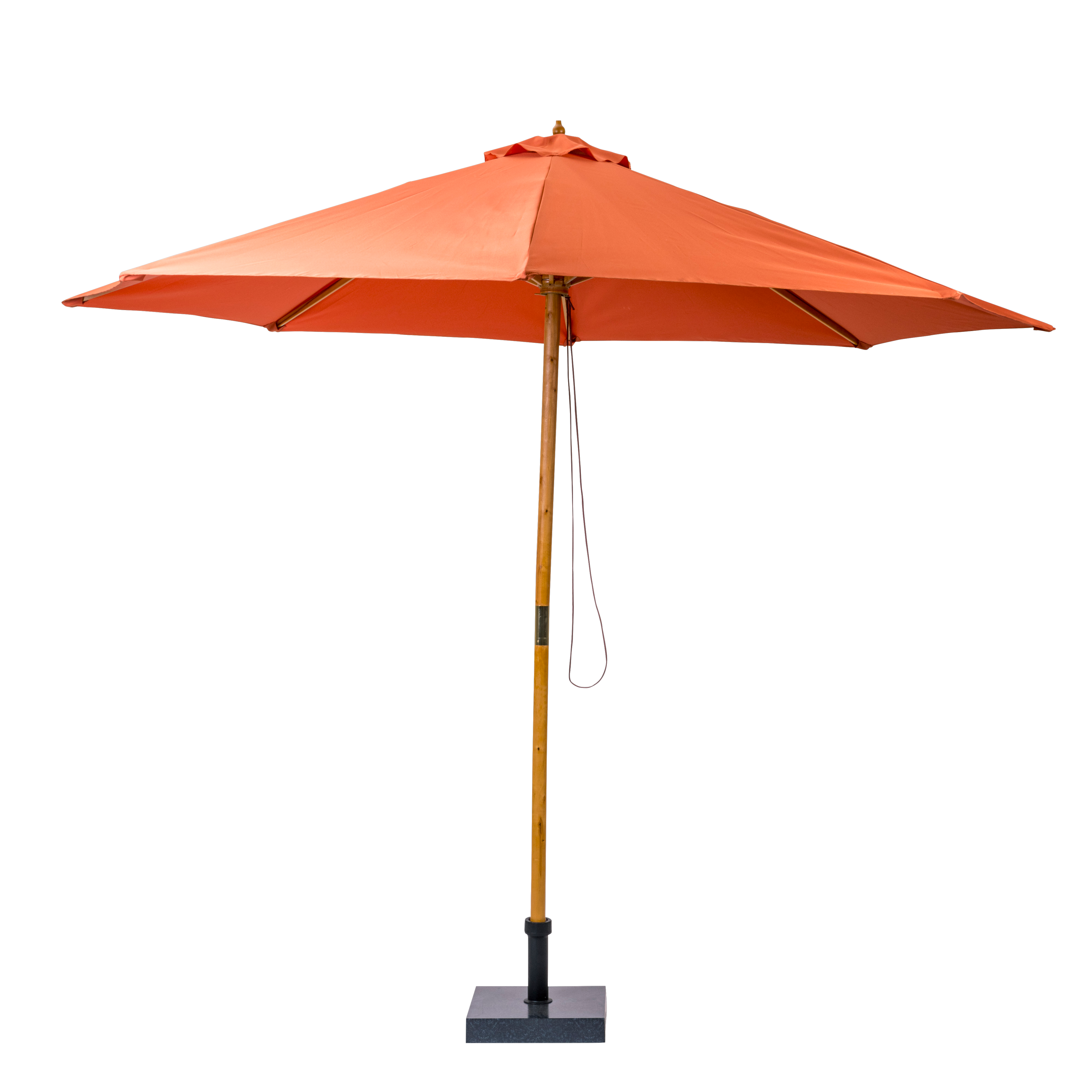 WOOD Parasol zonder parasolvoet roest kleurigH 260 cm - Ø 300 cm - CASA