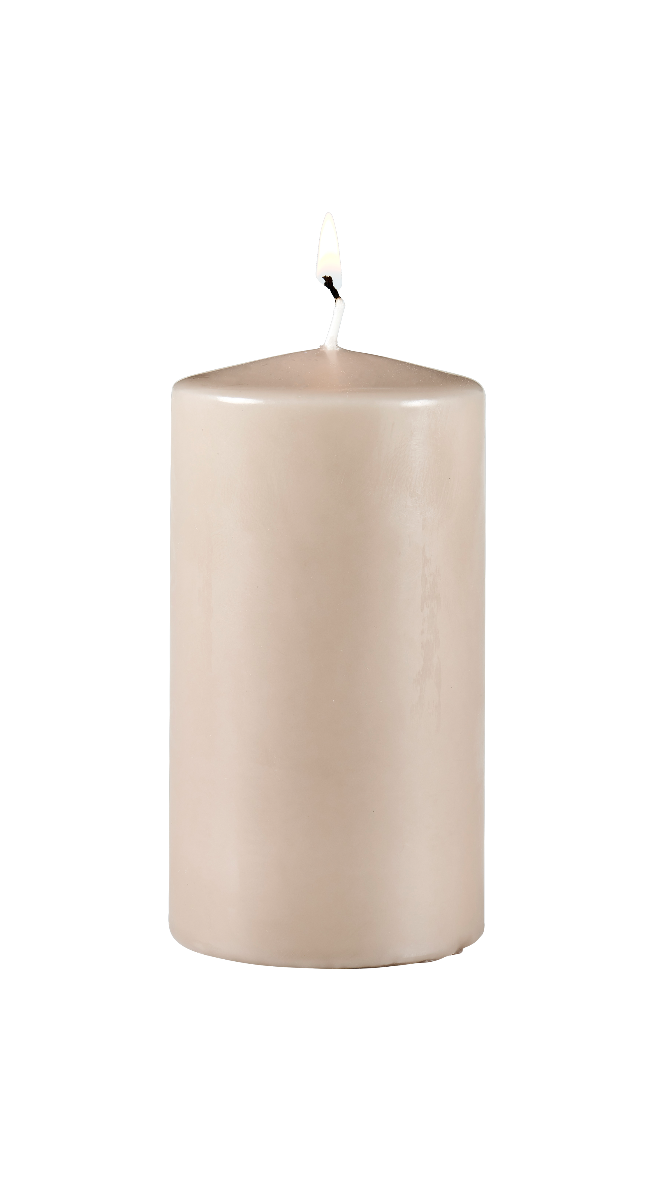 PURE Cilinderkaars grijsH 13 cm - Ø 7 cm