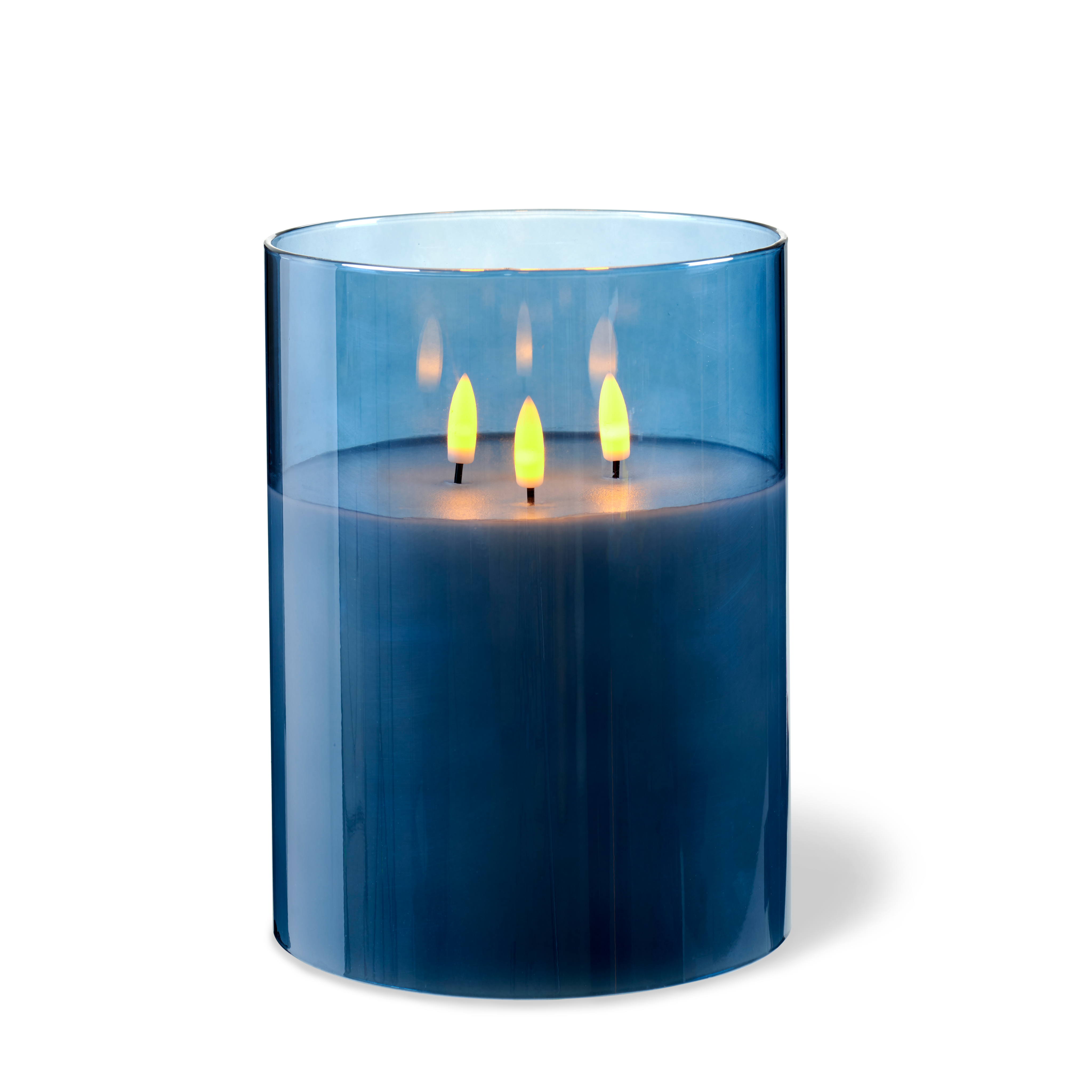LED Windlicht blauwH 20 cm - Ø 15 cm