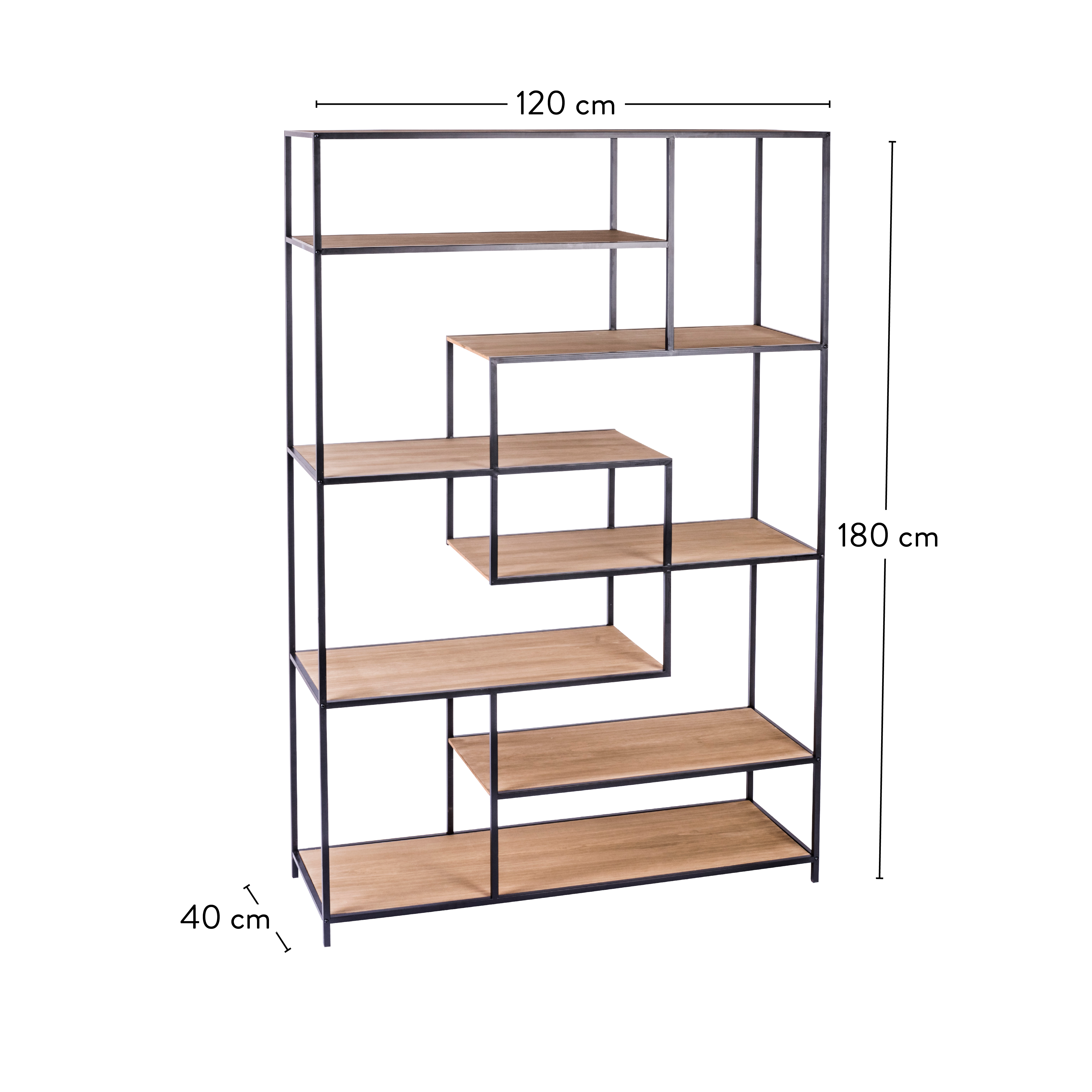 TRAPP Wandrek zwartH 180 x B 120 x D 40 cm