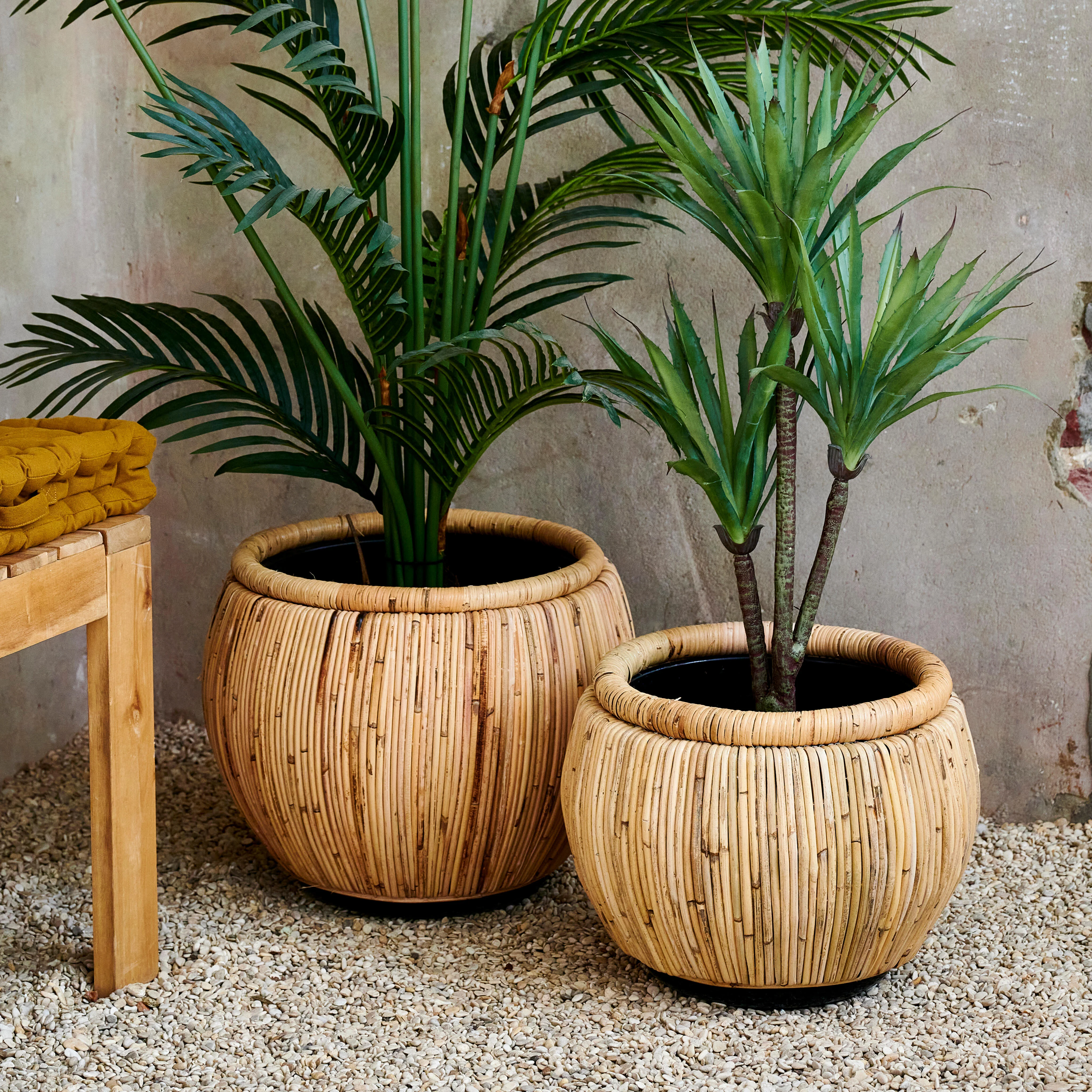 LOMBOK Bloempot naturelH 36 cm - Ø 40 cm - Ø 25 cm