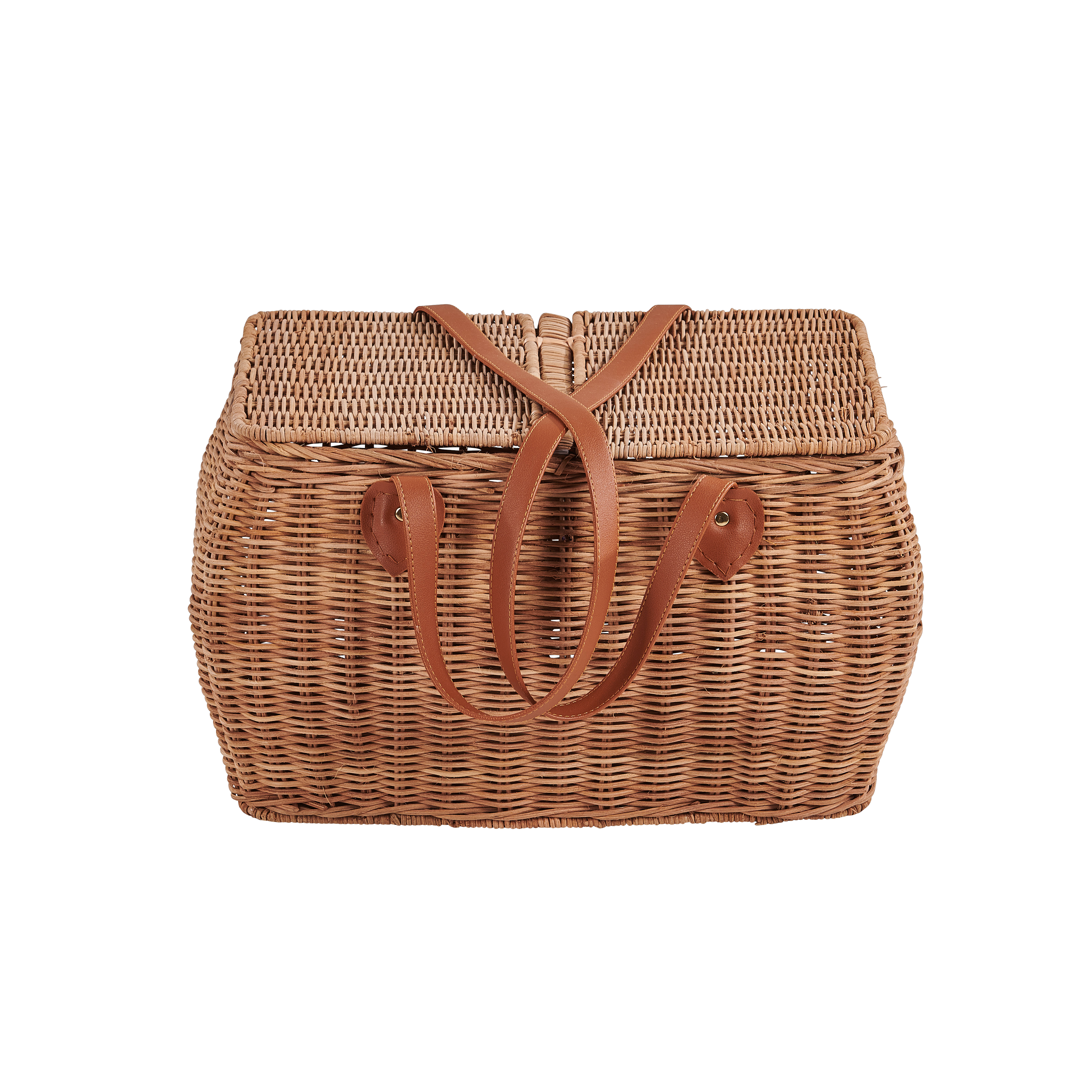 NOSTALGIE Picknickmand naturelH 25 x B 46 x D 33 cm - CASA
