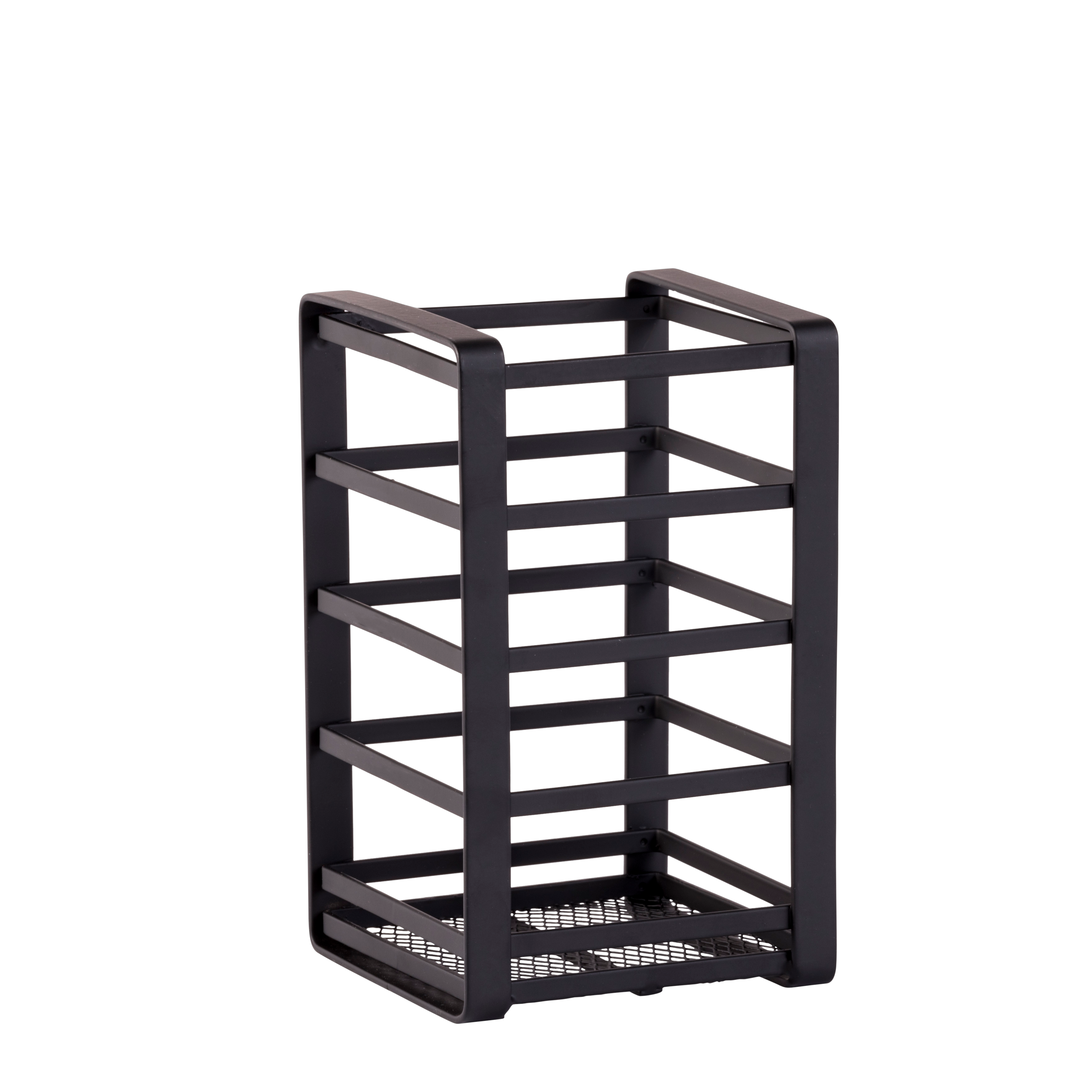 INDUSTRIA Keukenhulpjeshouder zwartH 16,5 x B 10 x D 10 cm - CASA