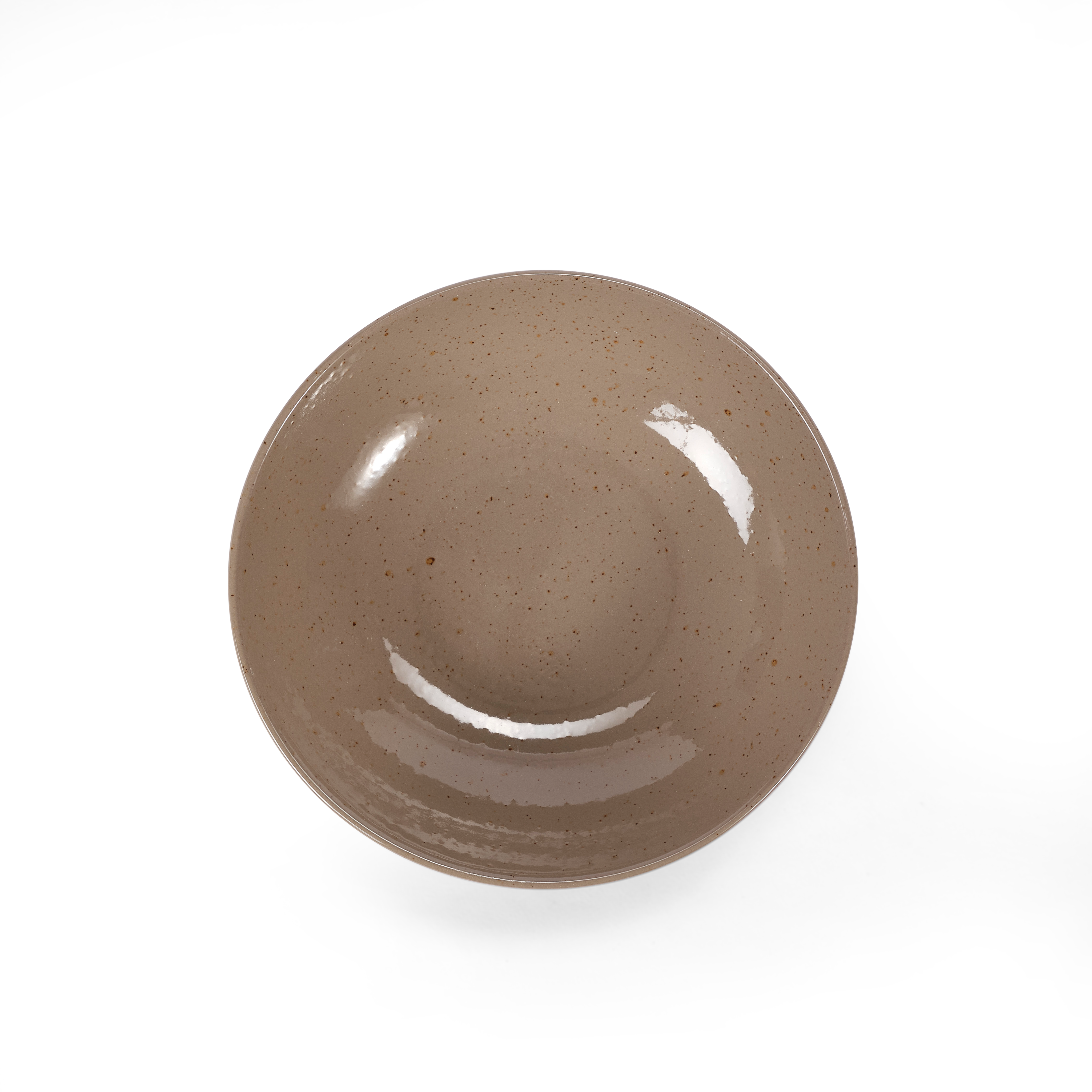 TERRA Diep bord taupe - set van 4 Ø 21 cm