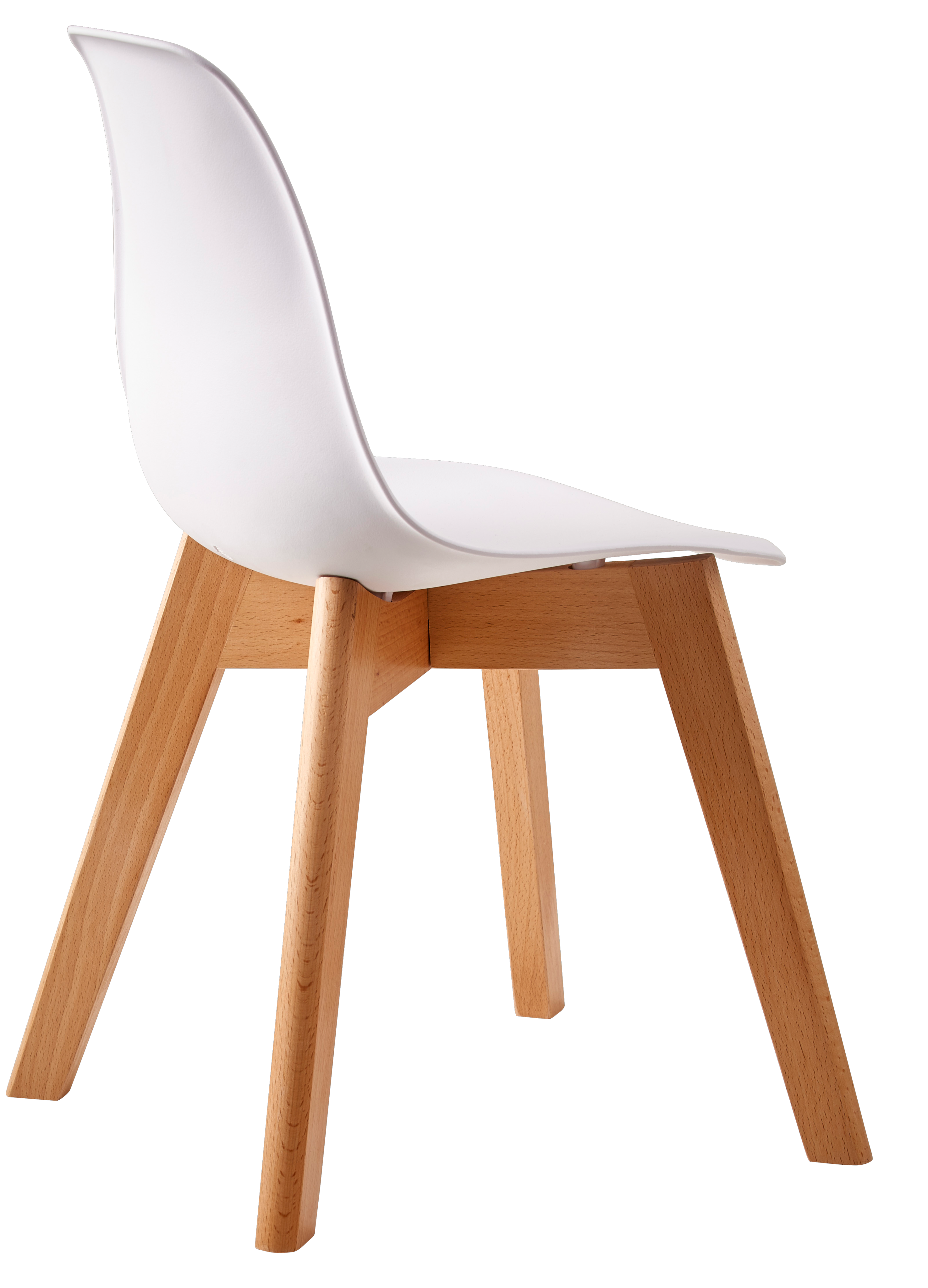 MATHIAS Kinderstoel wit, naturelH 58 x B 34 x D 30 cm