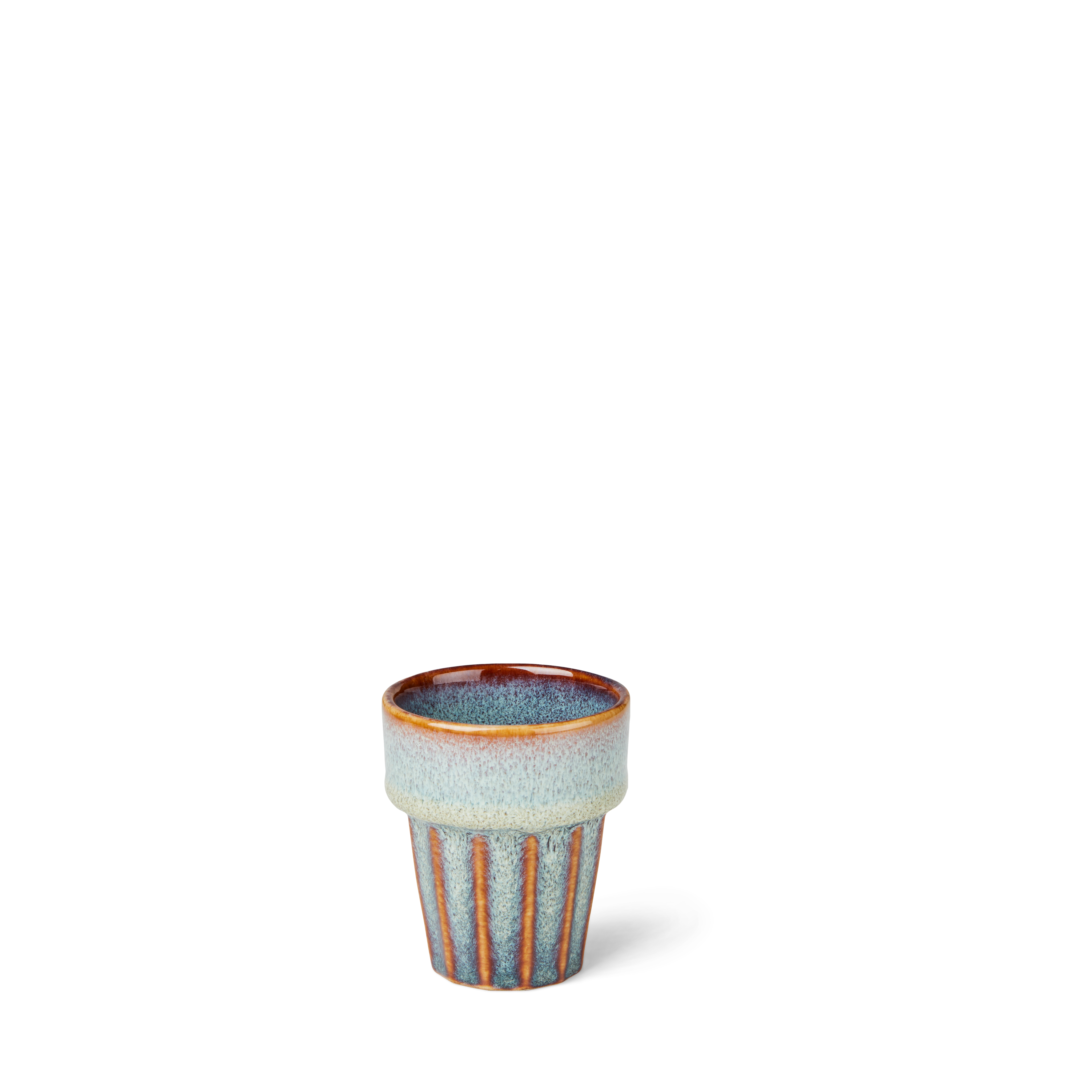 BLEND BLUE Mok 10 CL blauw - set van 4 H 7 cm - Ø 6 cm