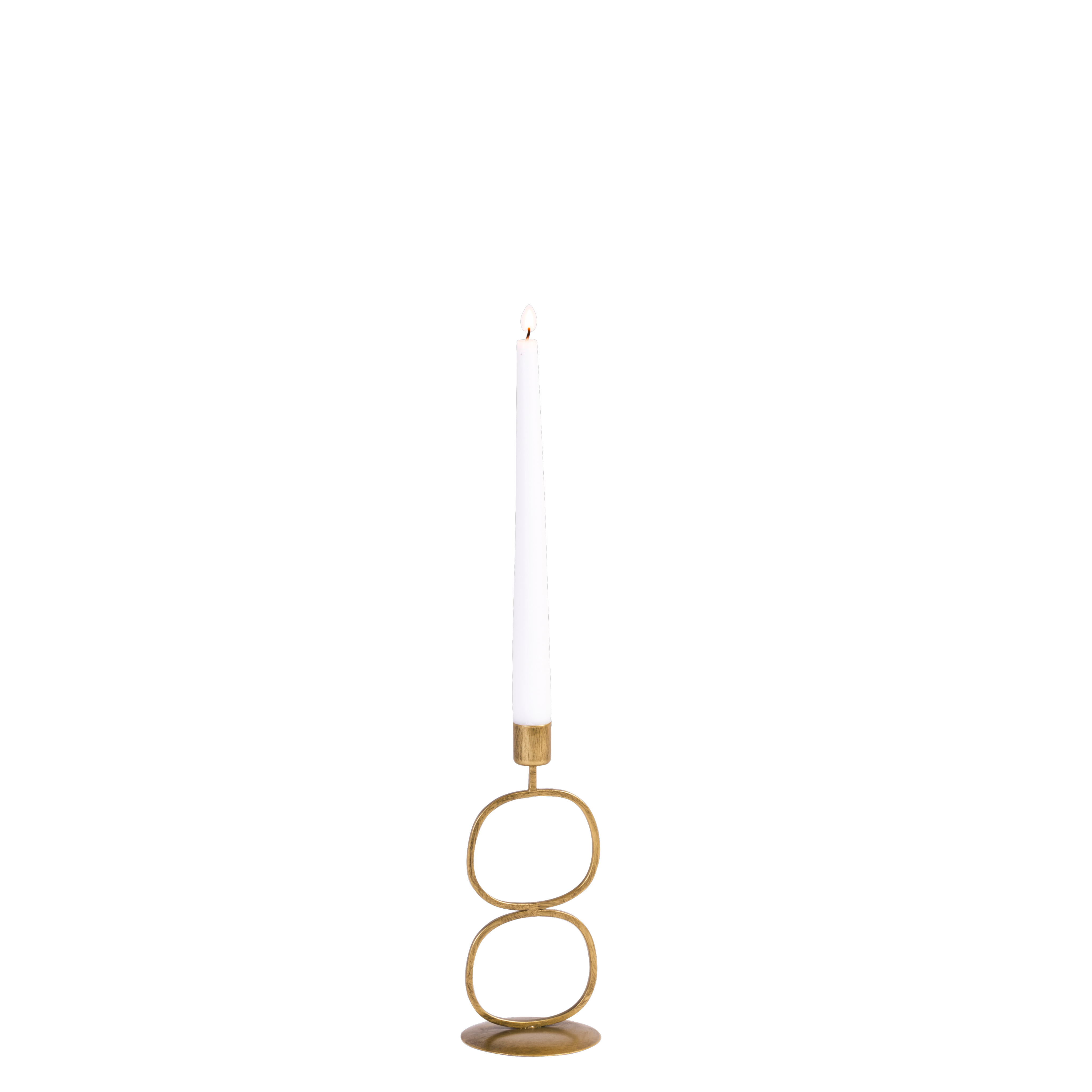 OVAL Kaarsenhouder goudH 18,5 cm - Ø 8,4 cm