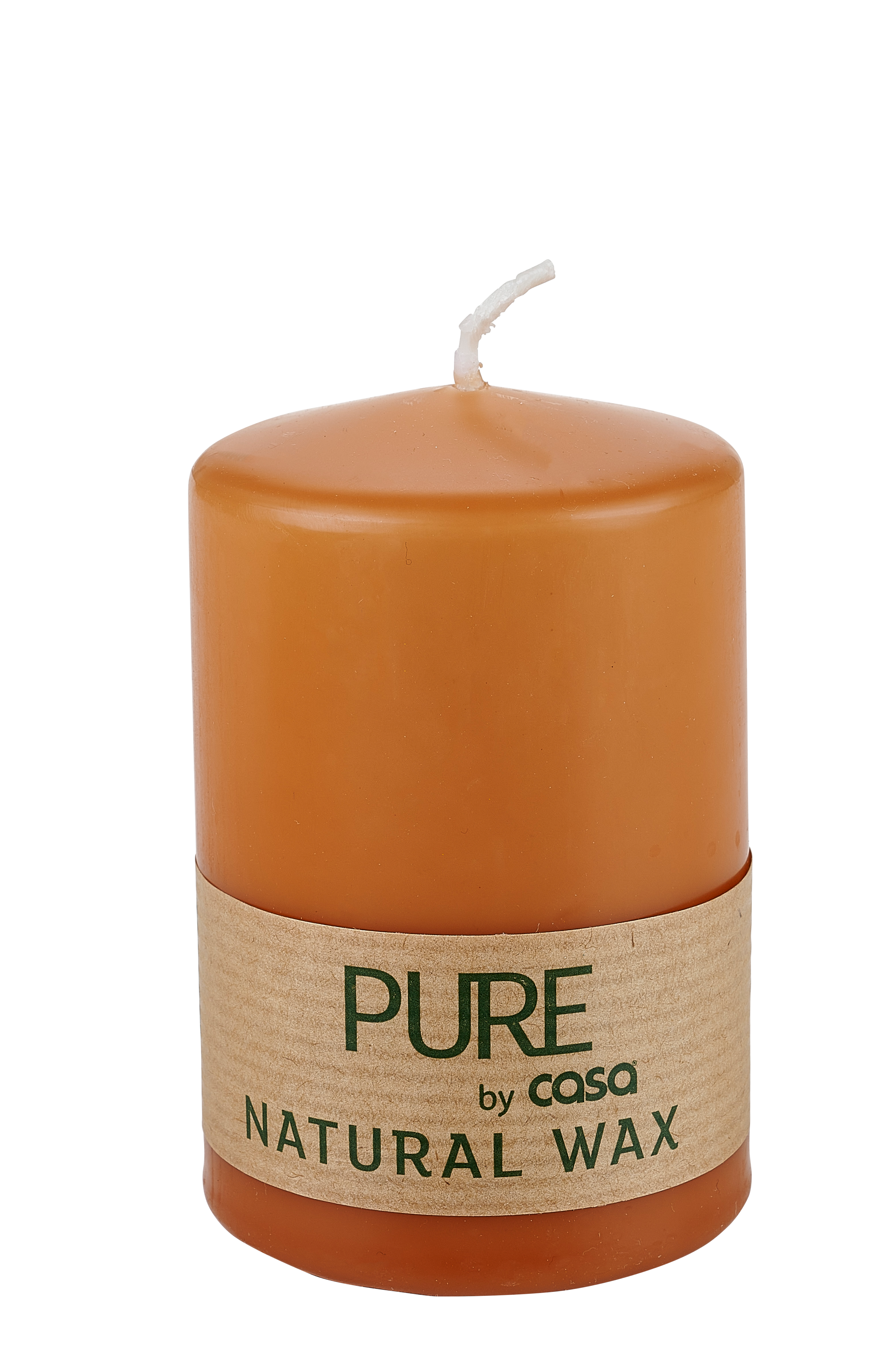 PURE Cilinderkaars karamelH 9 cm - Ø 6 cm