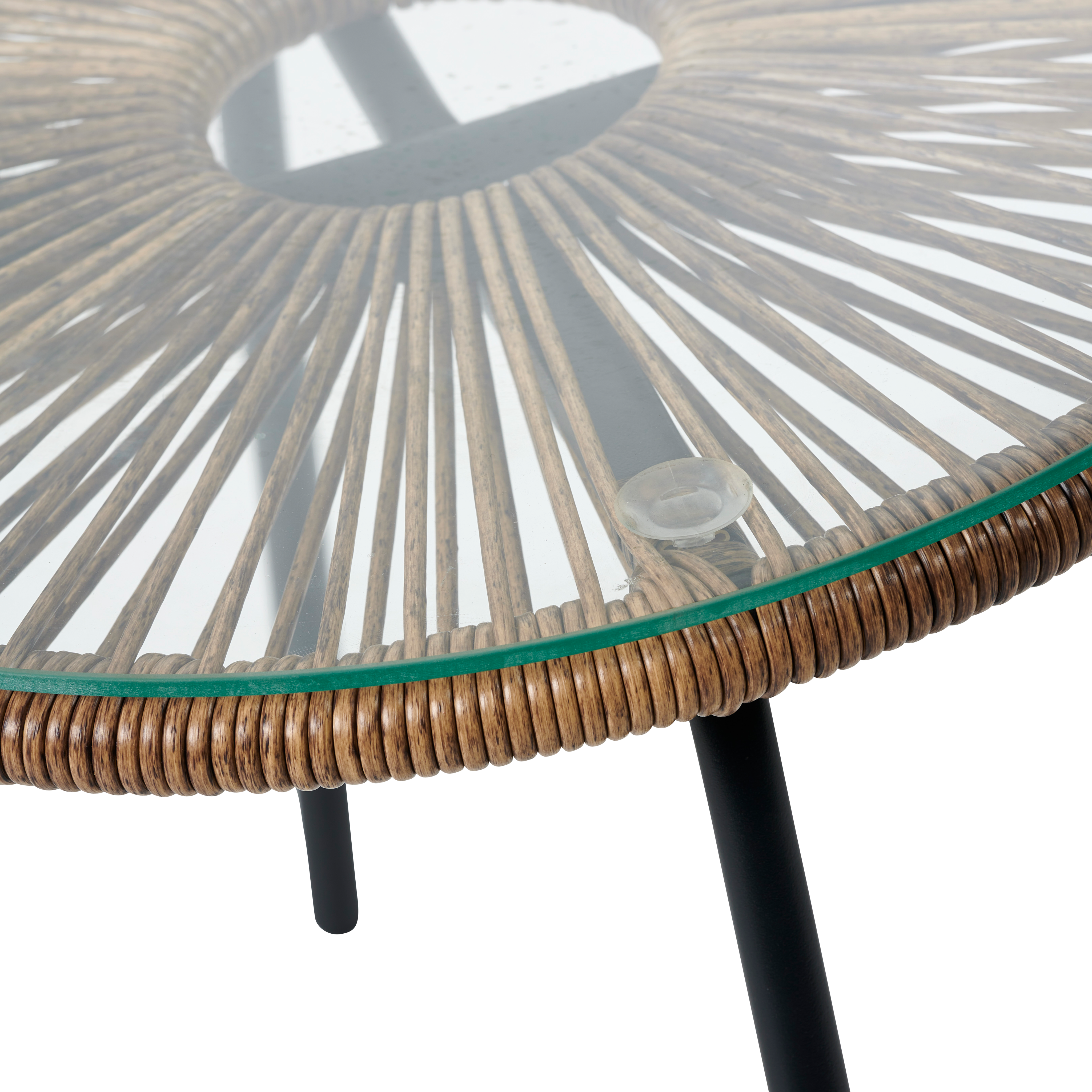 ACAPULCO Lounge tafel naturelH 42 cm - Ø 45 cm