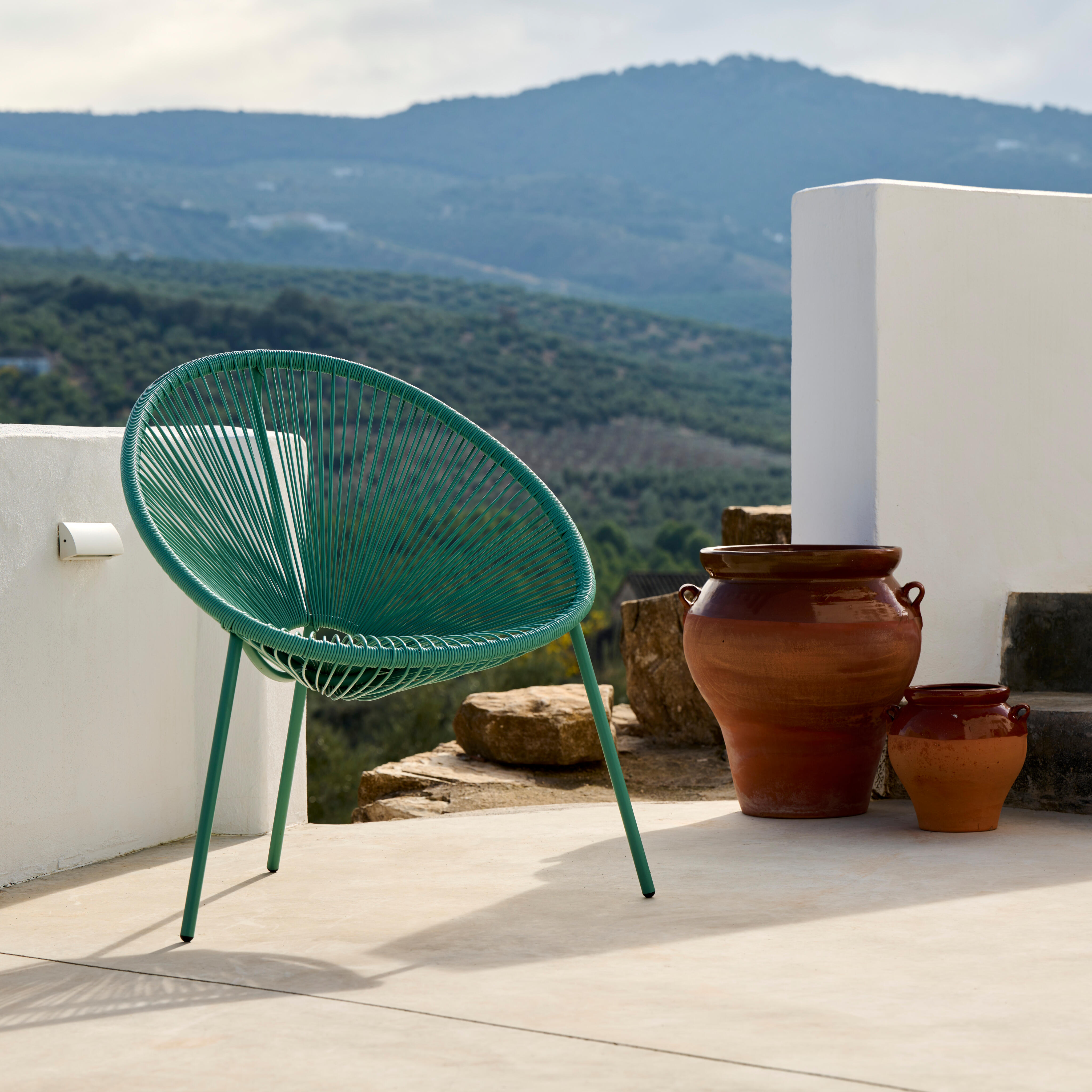 ACAPULCO Lounge stoel aquaH 82 x B 75 x D 69 cm - CASA