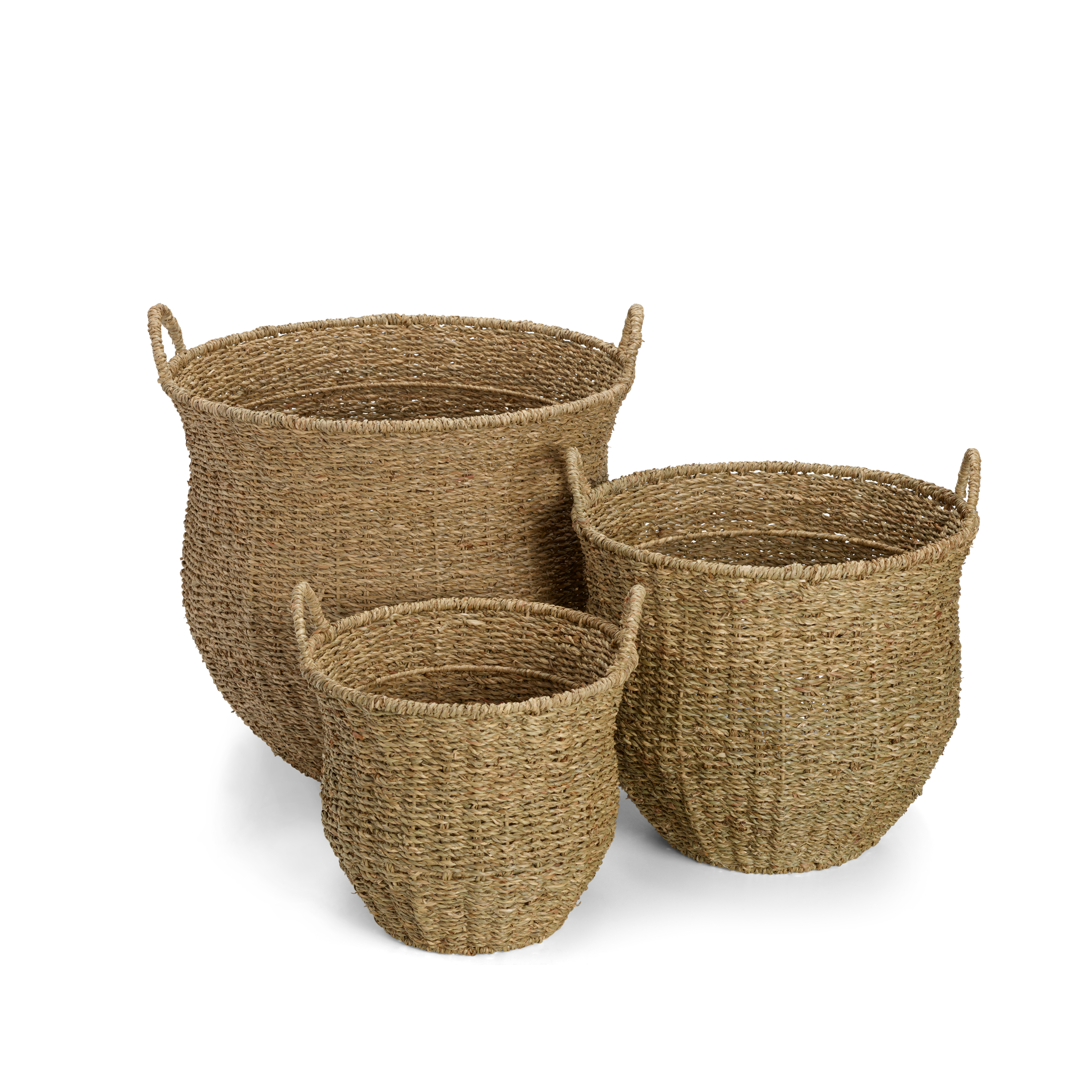 AKITA Mand L met handvaten naturelH 51 cm - Ø 51 cm