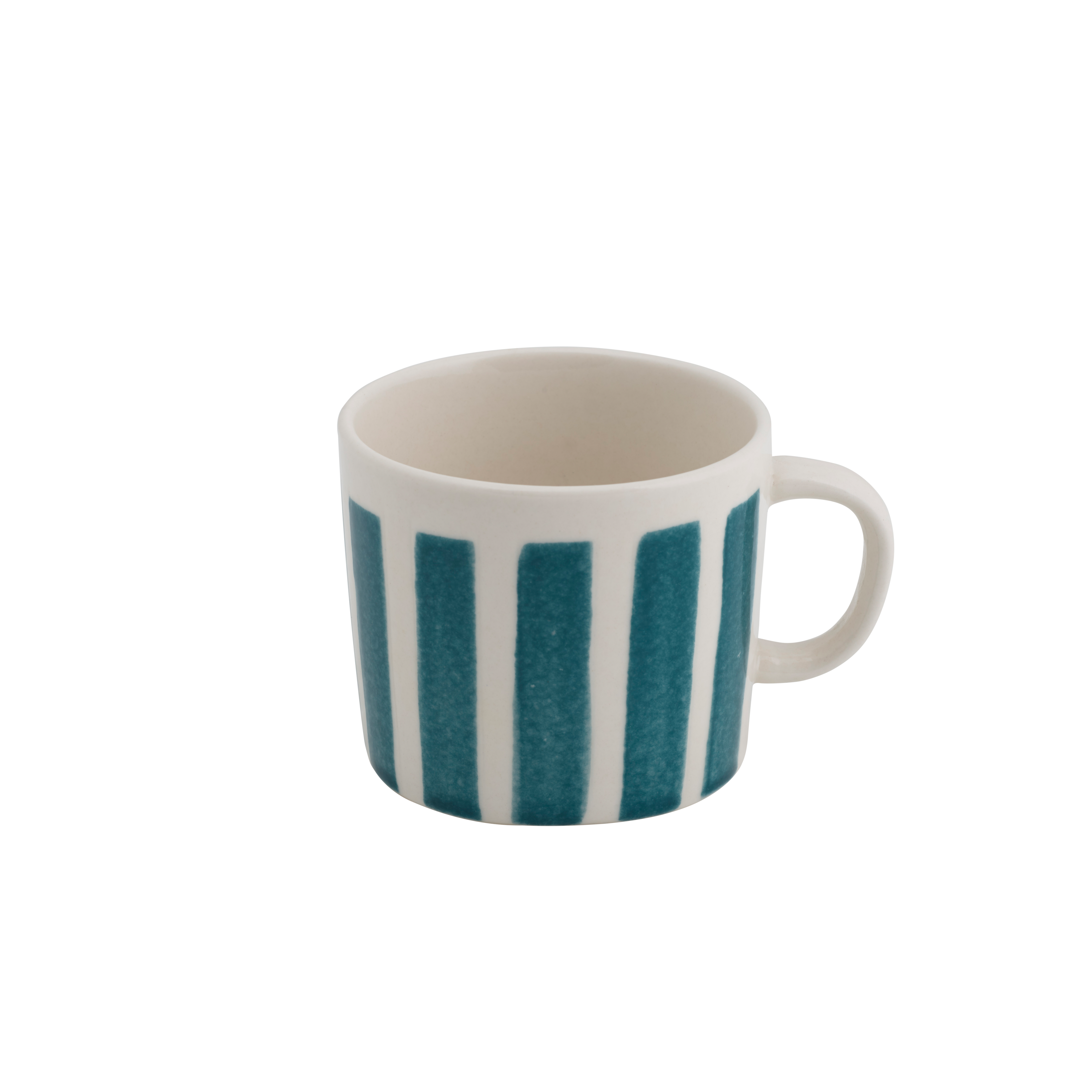 RAYO Mok blauw - set van 4 H 8,2 cm - Ø 9,7 cm