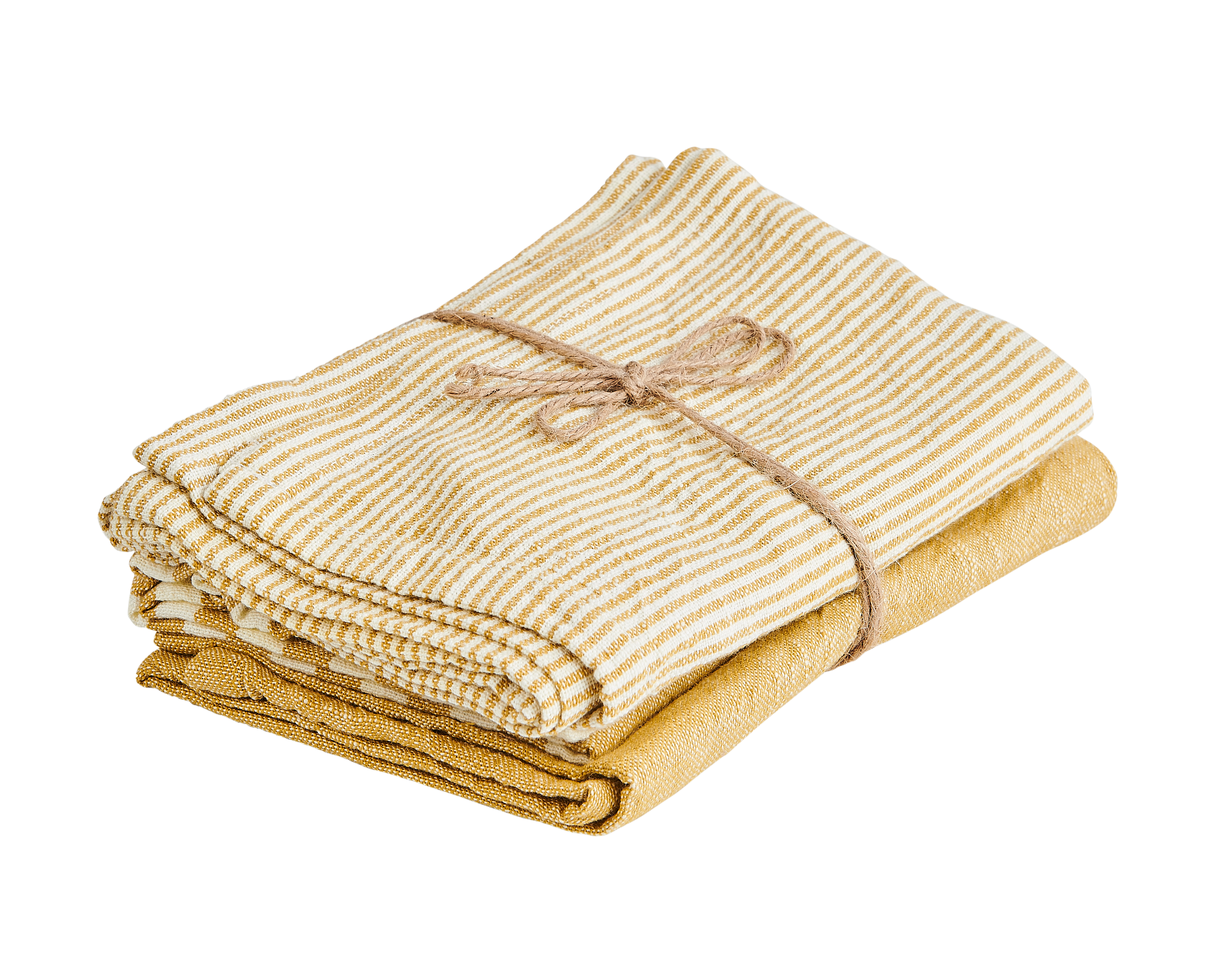 LAURENT Keukendoek set van 3 geelB 50 x L 70 cm