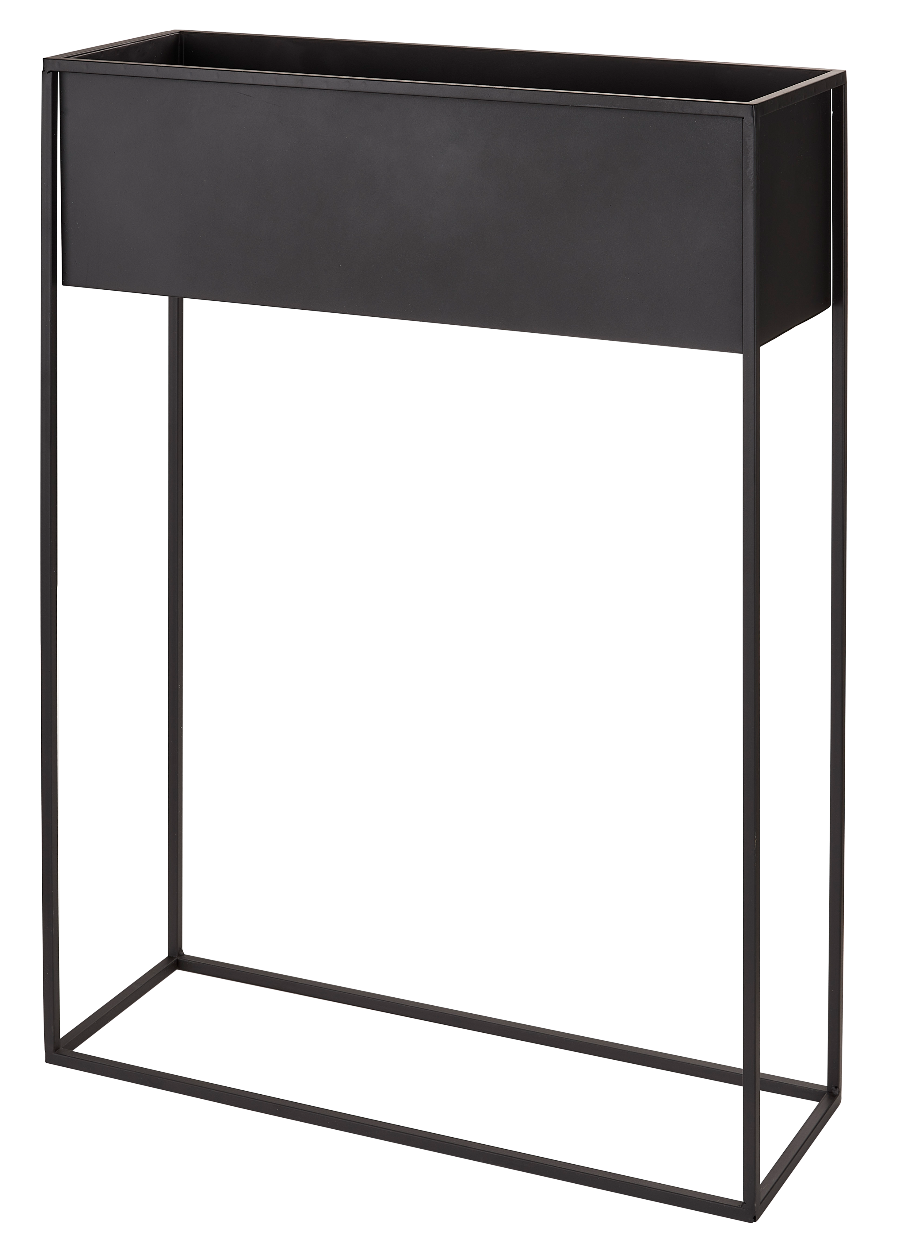 LARGO Bloempot zwartH 80 x B 60 x D 20 cm
