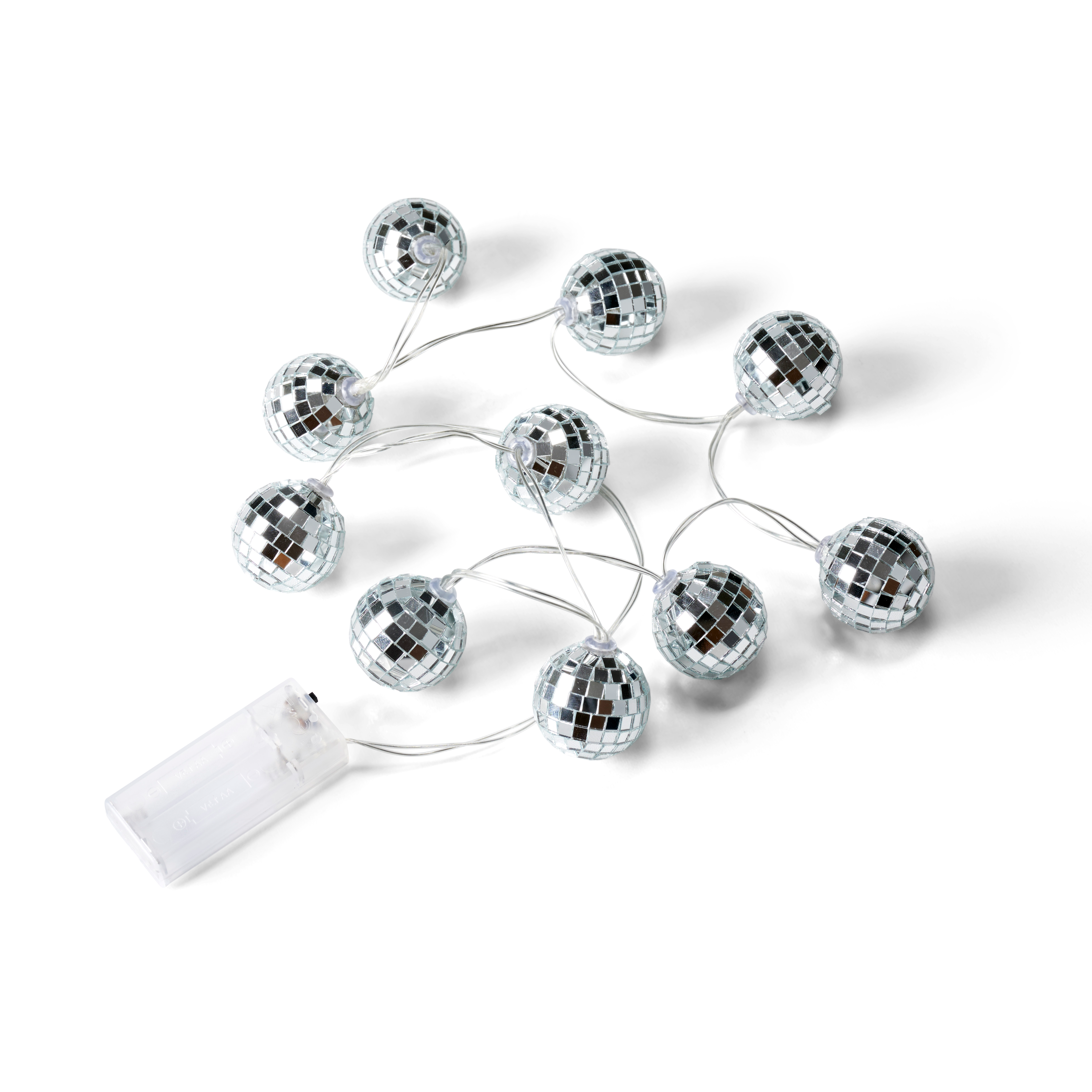 DISCOBALLS Lichtsnoer zilver