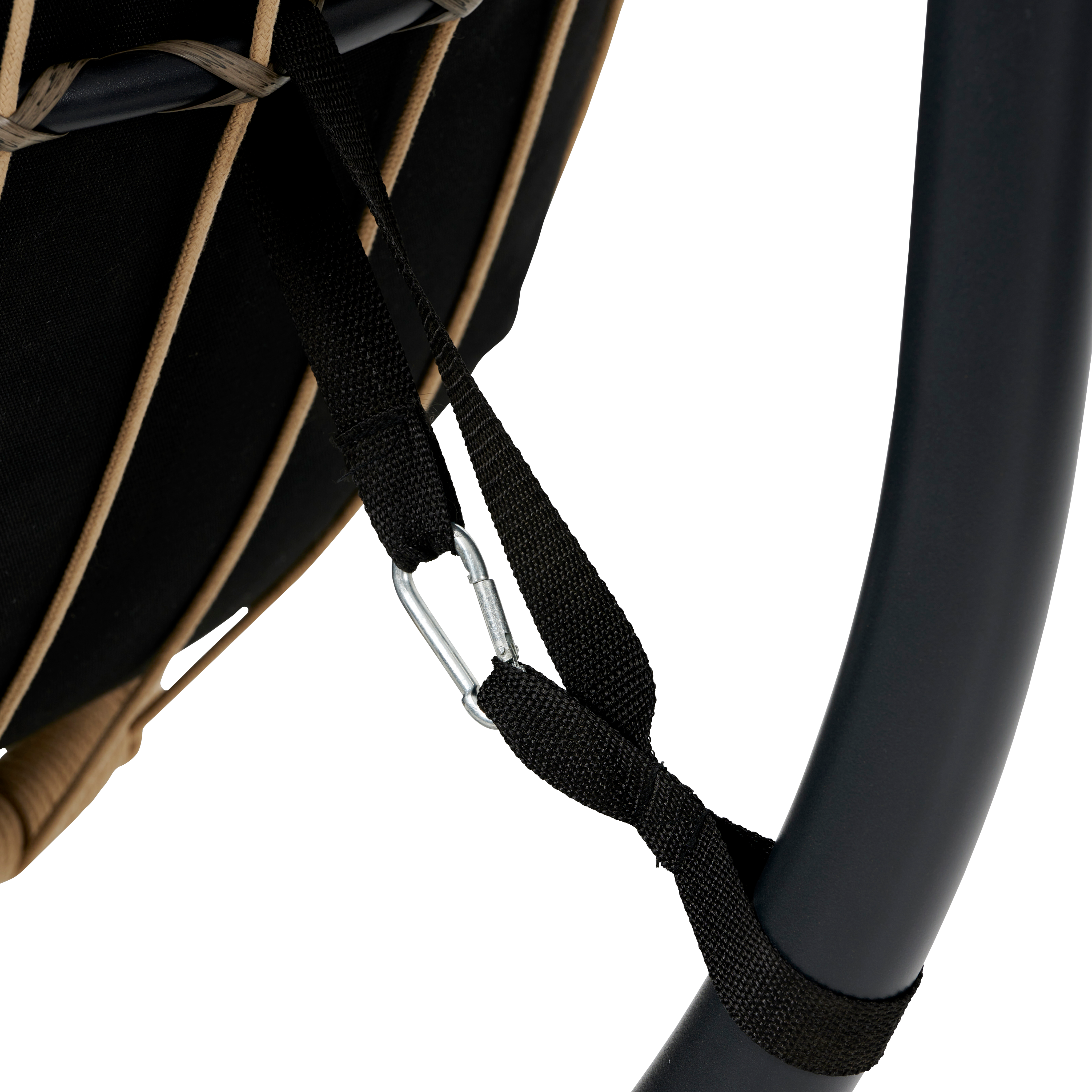 BAZAI Hangstoel met staander zwartH 190 x B 110 x D 96 cm