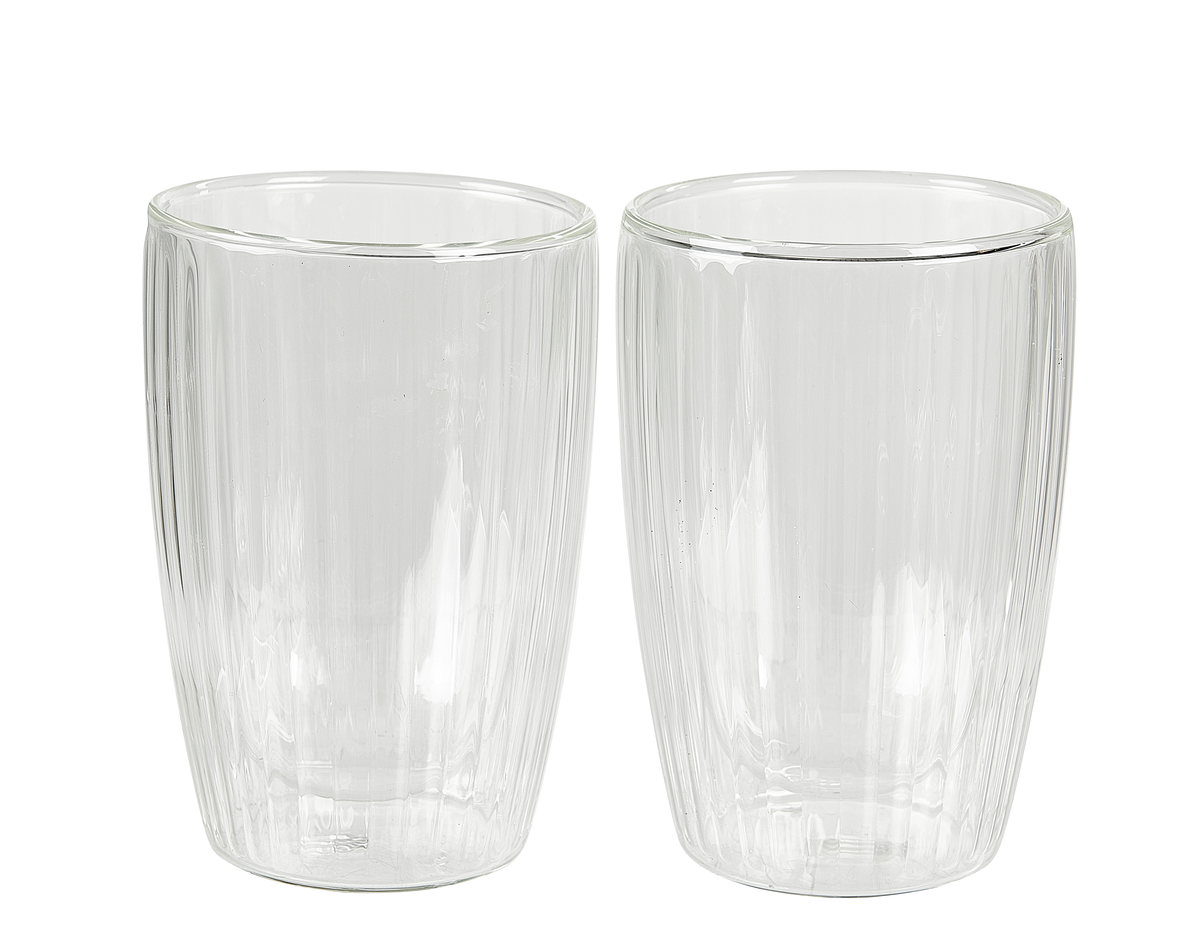 PAUSA Dubbelwandig glas set van 2 35 CL transparantH 11,5 cm - Ø 8,3 cm