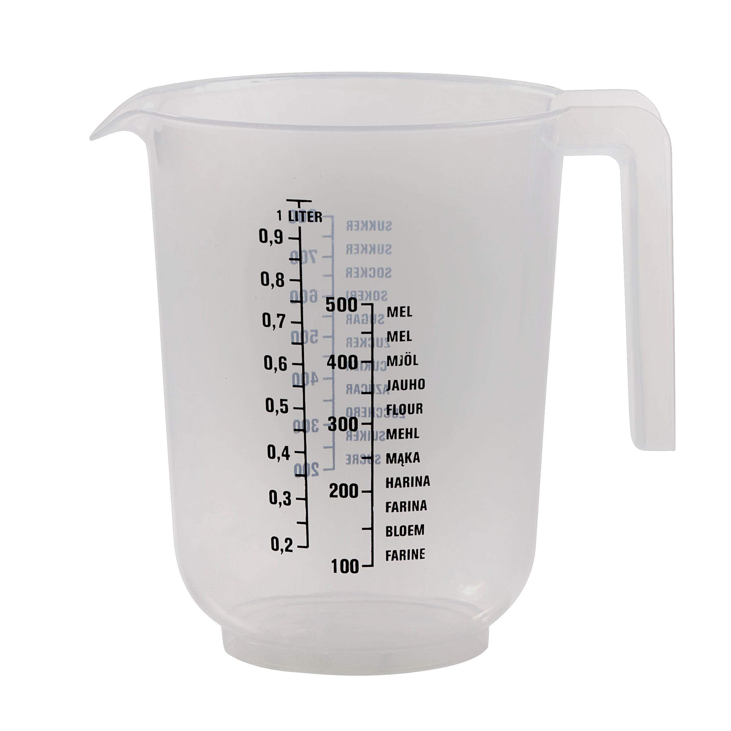 BASIC Maatbeker 1L transparantH 15,5 cm - Ø 7,5 cm