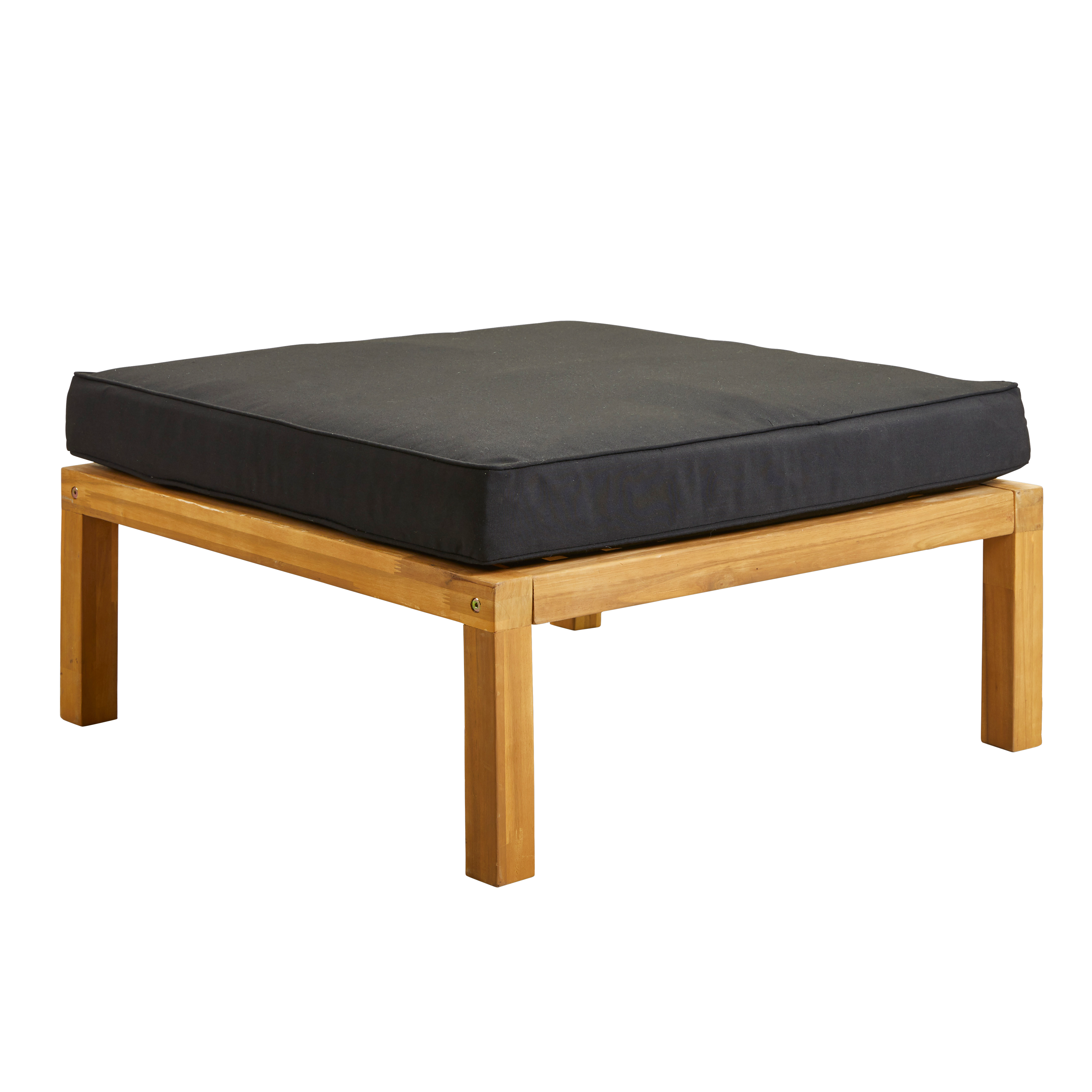 PAULETTE Lounge tafel/poef naturelH 30 x B 80 x D 80 cm