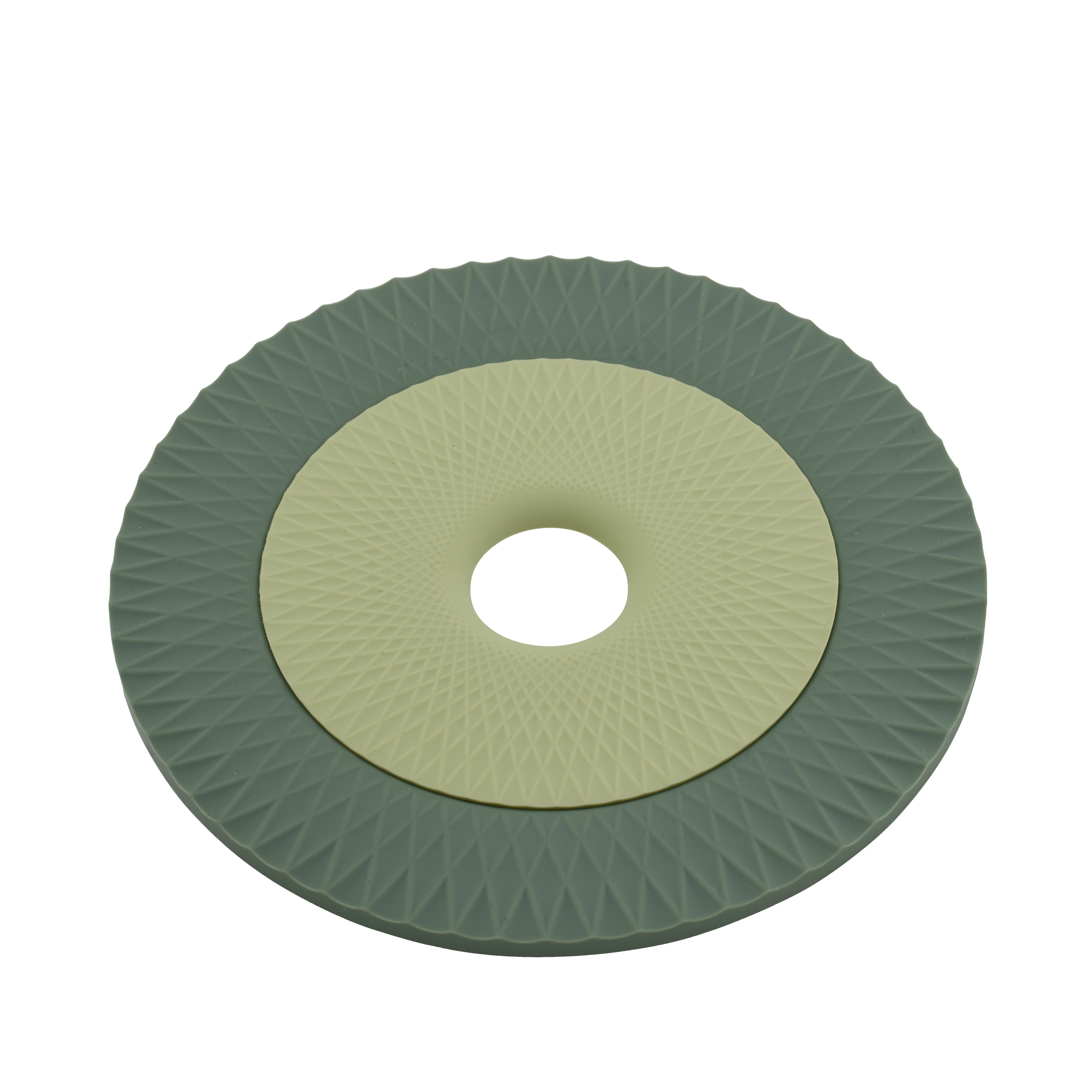 CUISINO Panonderzetters set van 2 2 kleuren munt, donkergroenB 0,8 cm - Ø 12,8 cm - Ø 20 cm