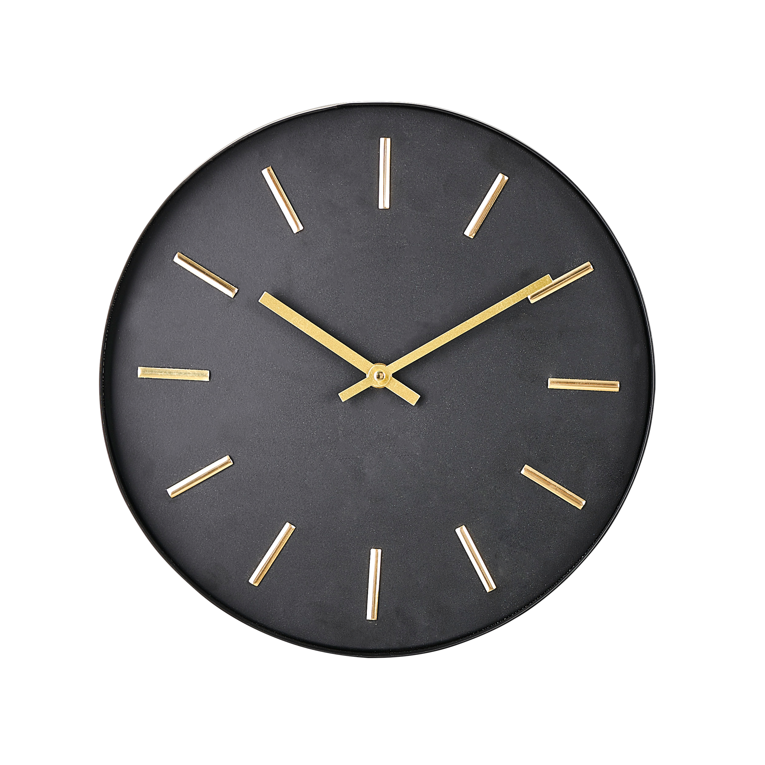 BLACK Wandklok zwartD 3,6 cm - Ø 30 cm