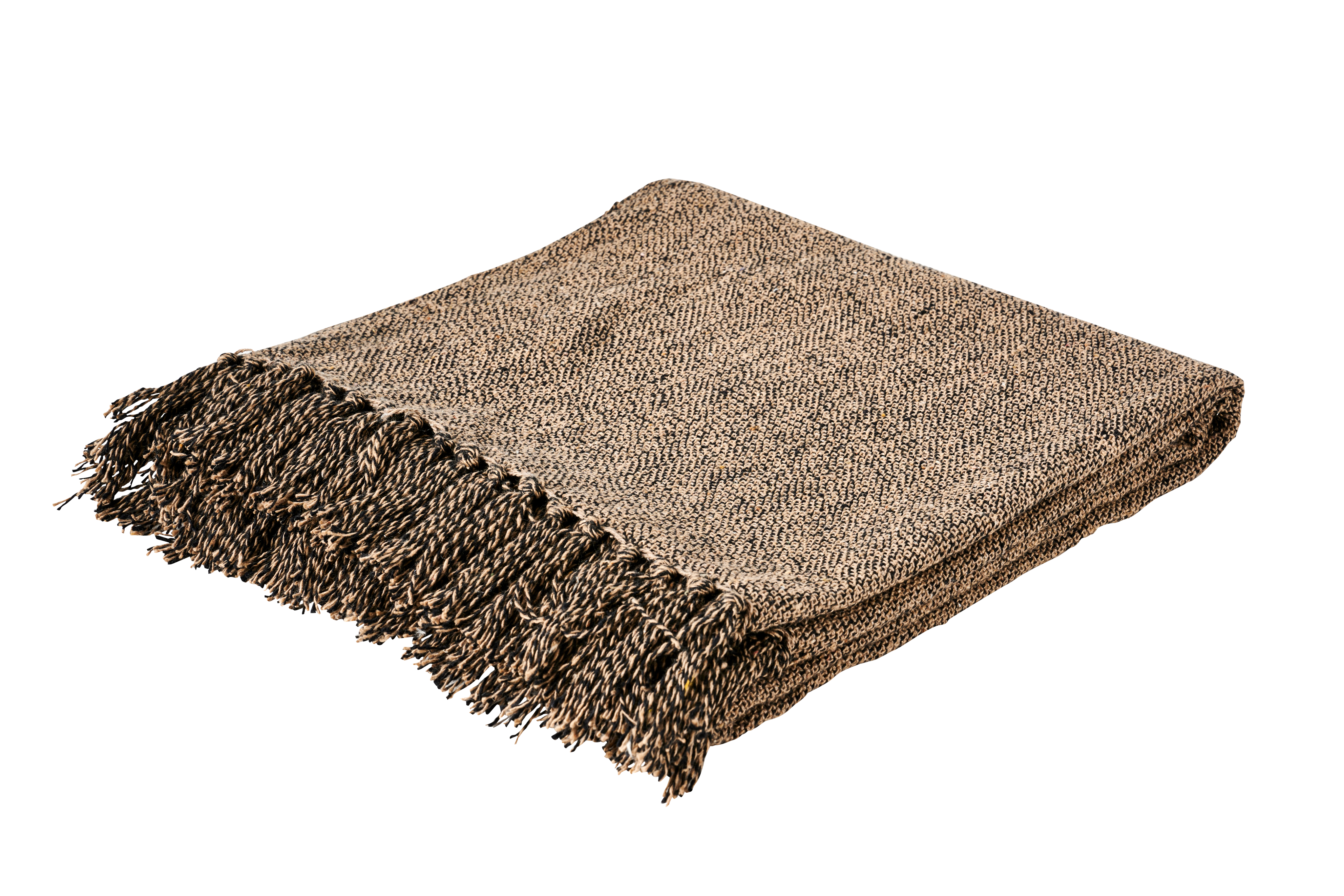 MILAN Plaid zwart, beigeB 125 x L 150 cm