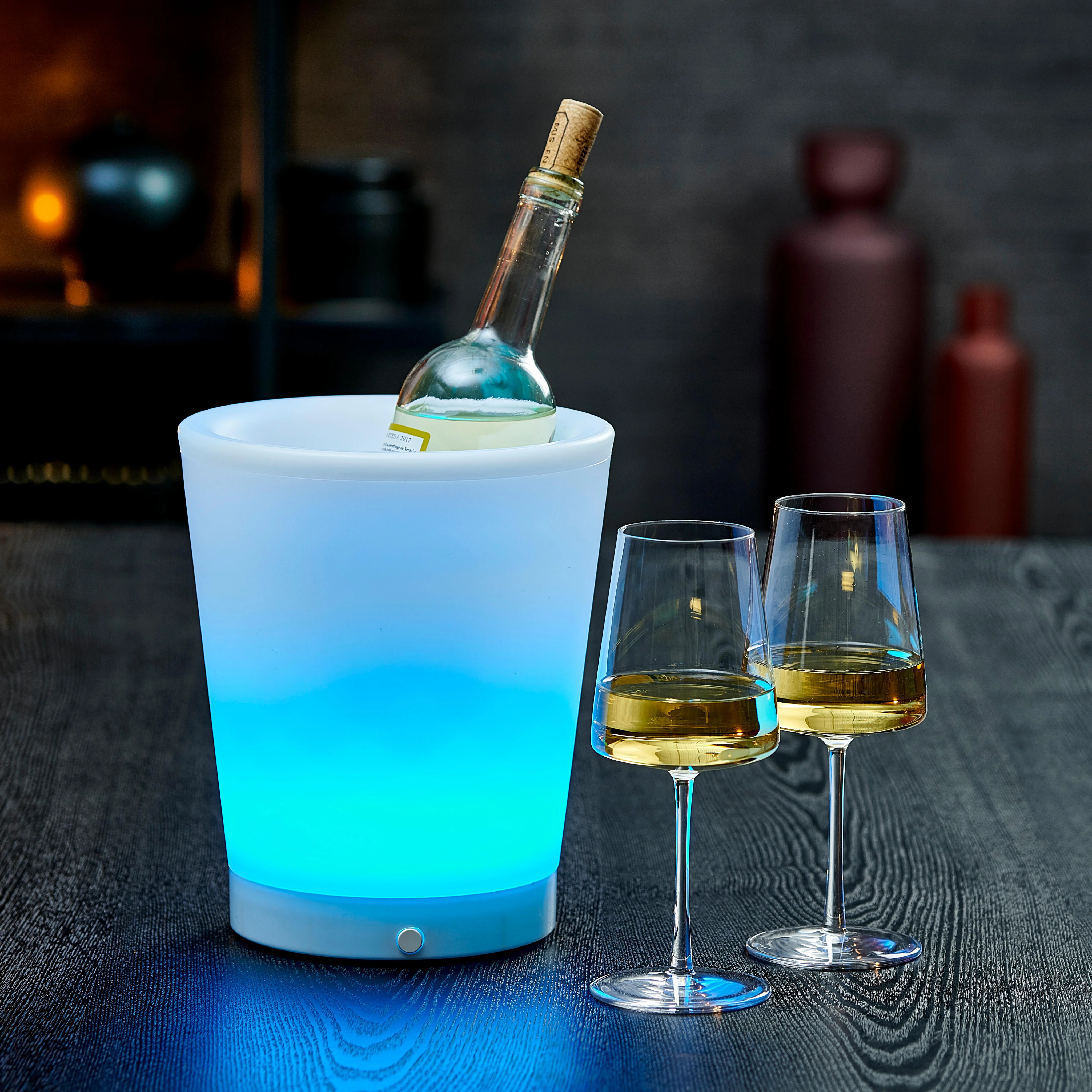 PARTY Wijnkoeler met moodlight witH 22 cm - Ø 18 cm