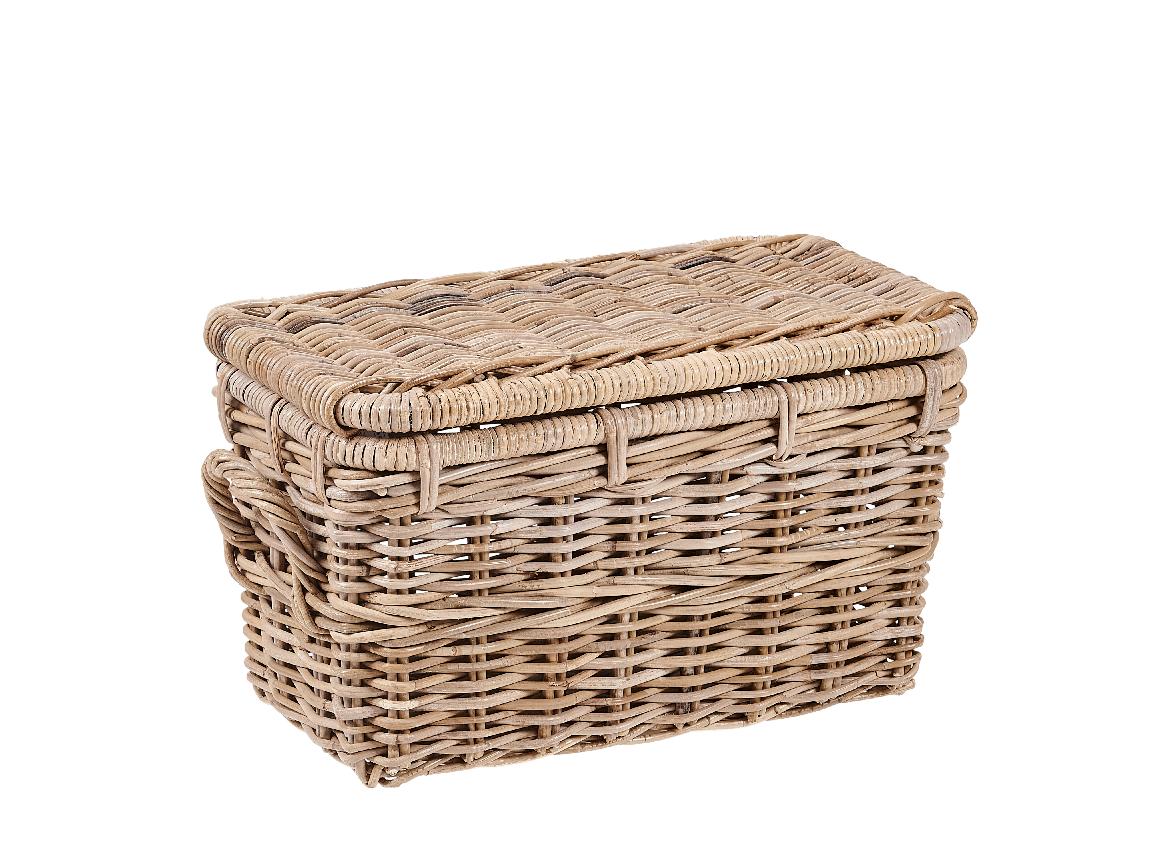 SAVANNAH Opbergkoffer grijsH 28 x B 51 x D 28 cm - CASA