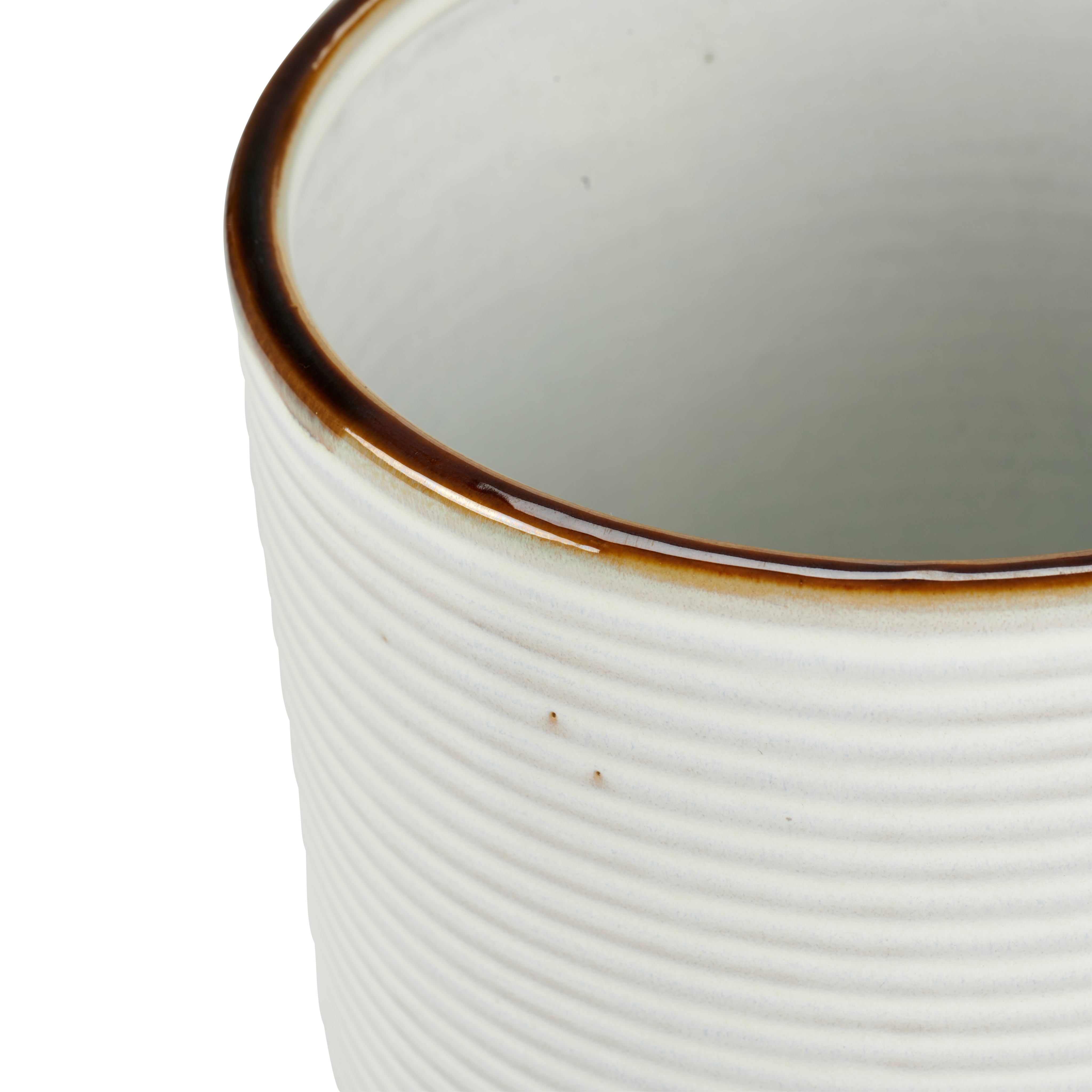 ANNA Bloempot beigeH 15 cm - Ø 16 cm