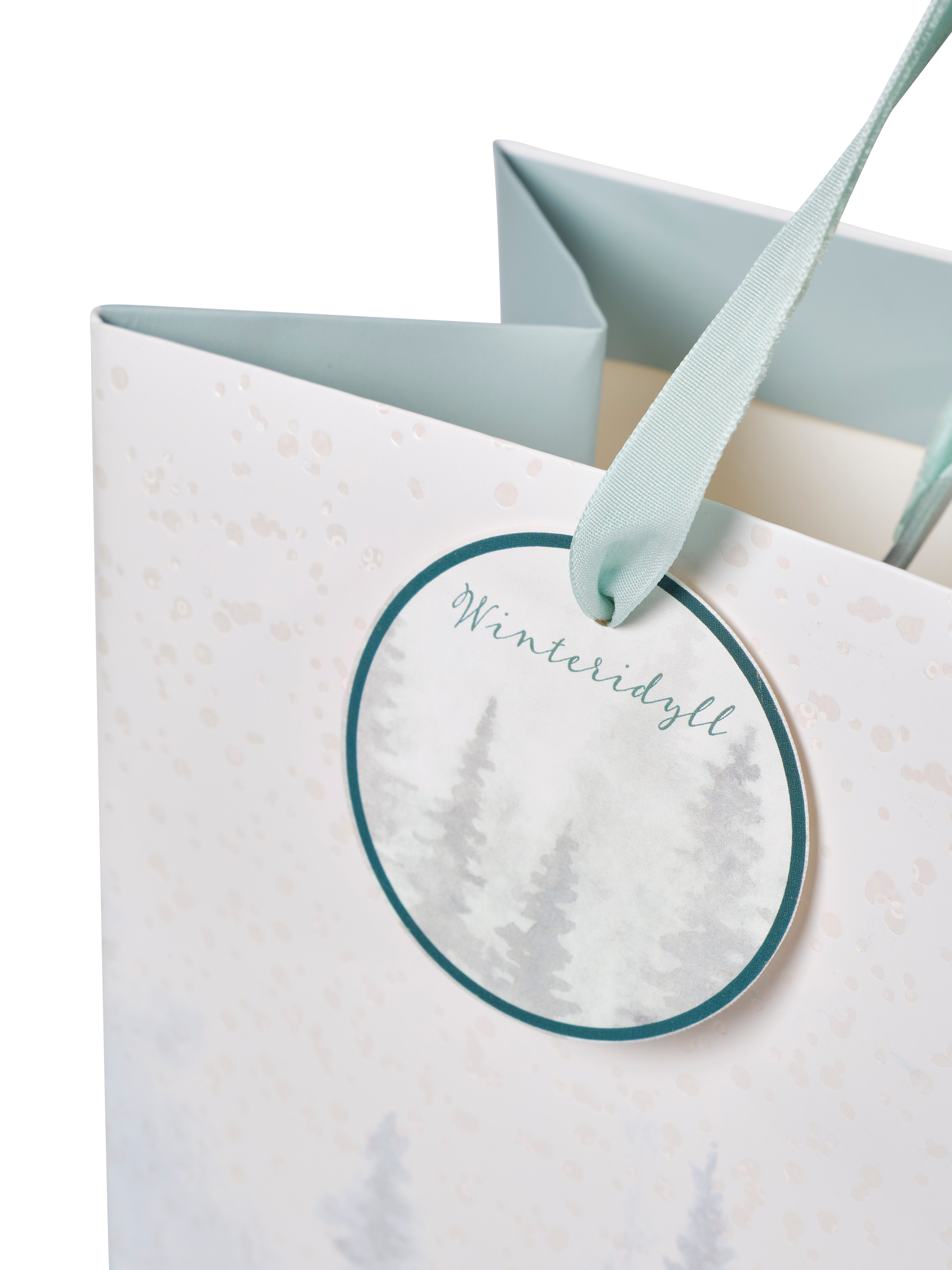 WINTERIDYLL Cadeautas groenH 18 x B 8 x L 21 cm