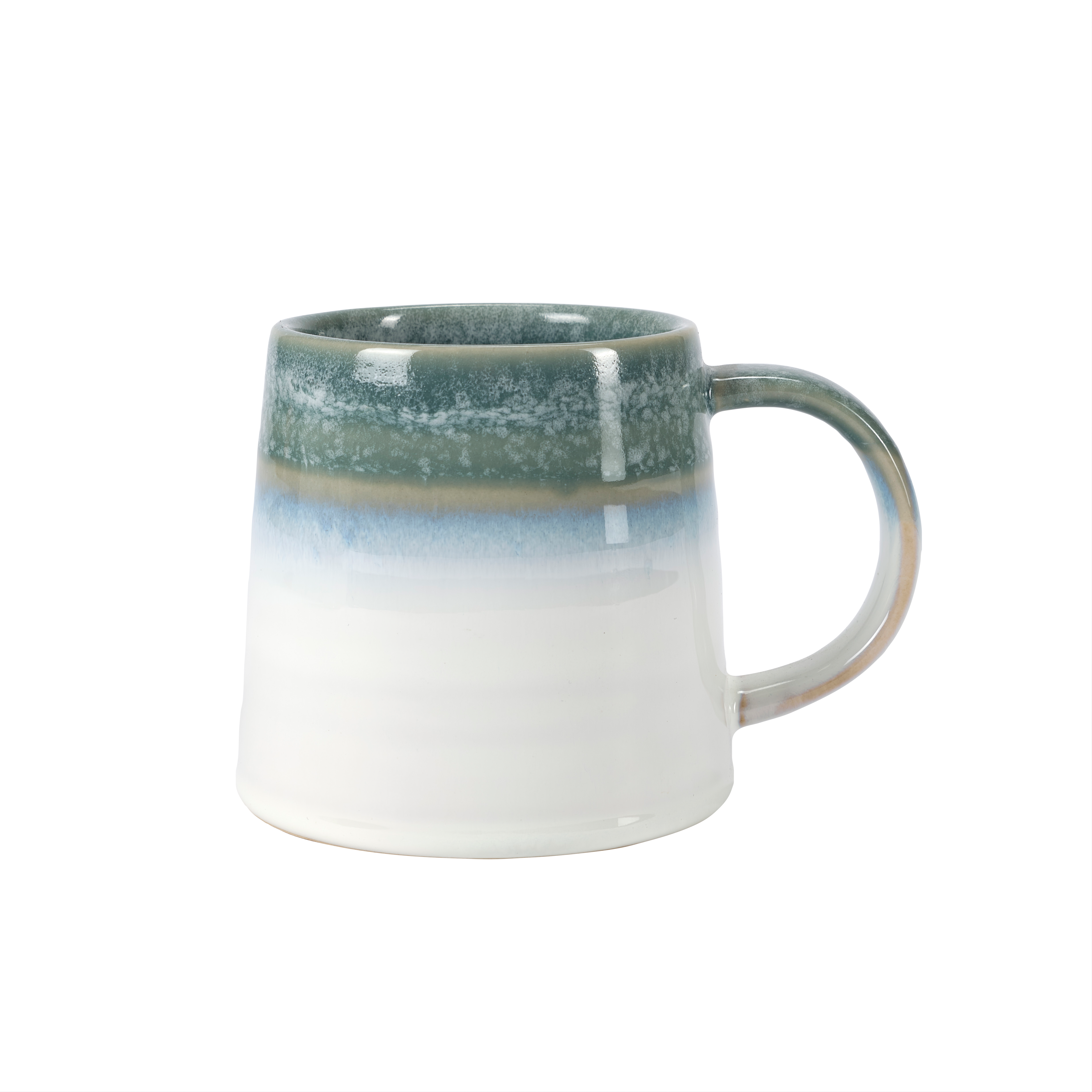 CORA Mok groen - set van 4 H 9,5 cm - Ø 13 cm