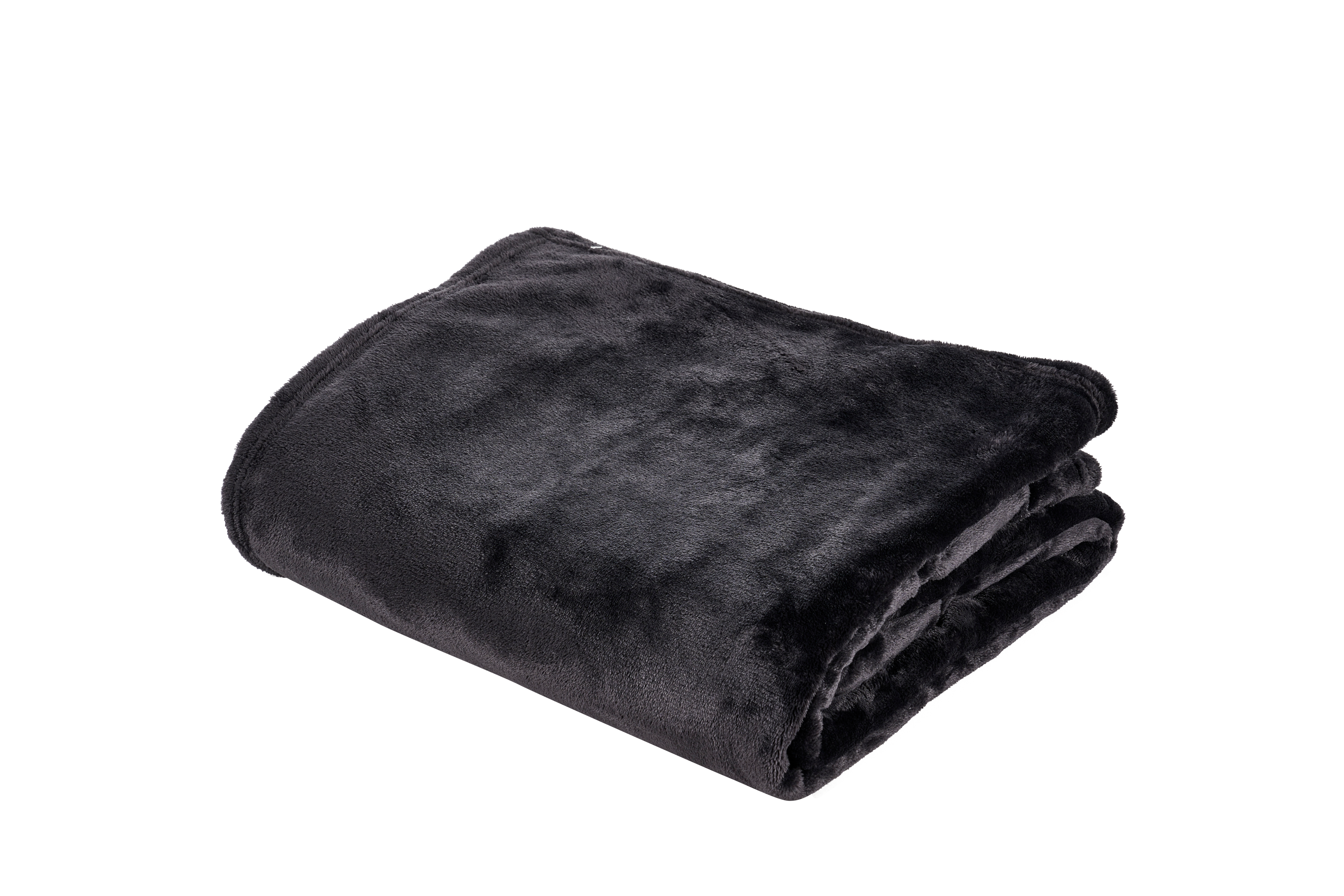 FLANELLA Plaid donkergrijsB 180 x L 220 cm