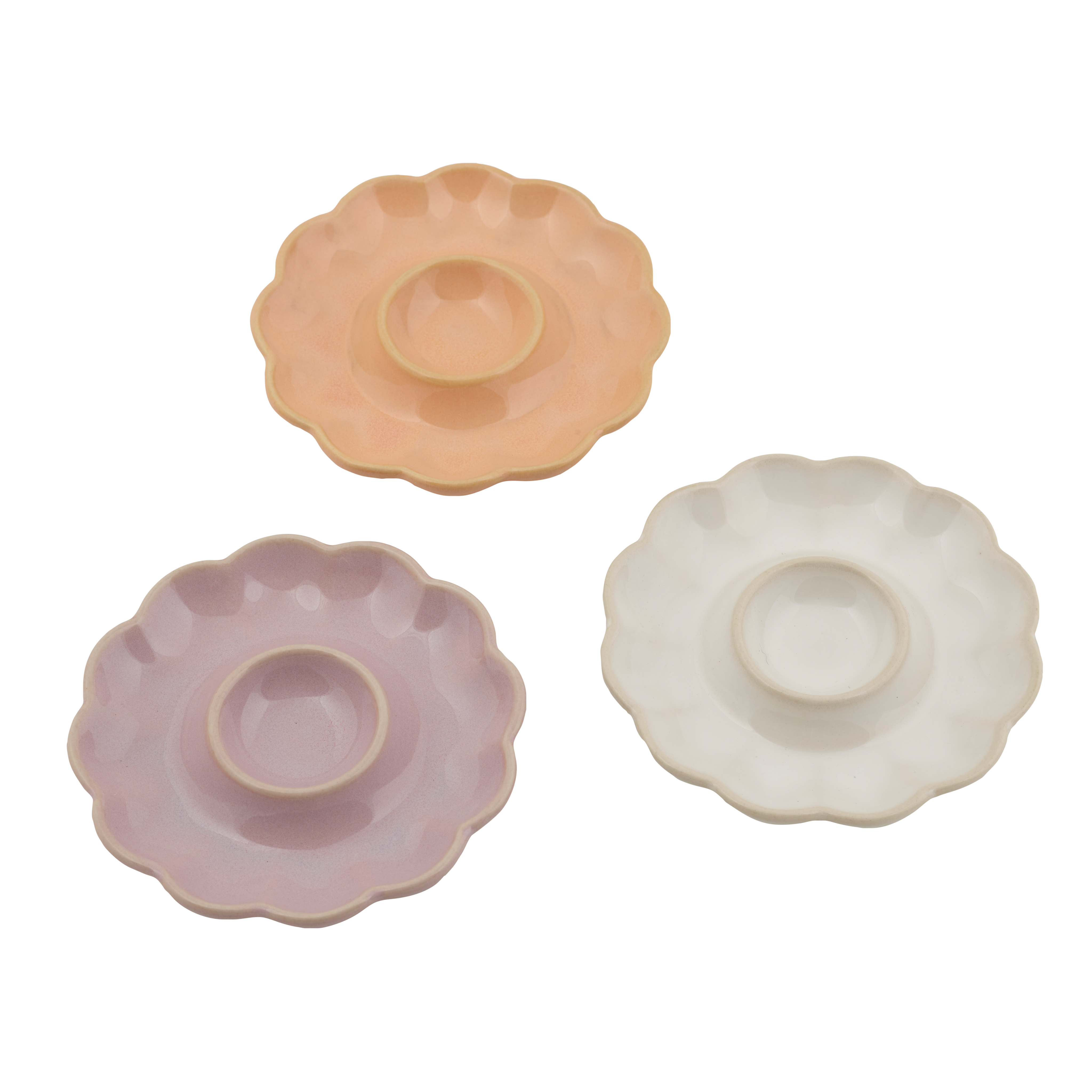 DAHLIA Eierdop wit - set van 8 Ø 4,5 cm