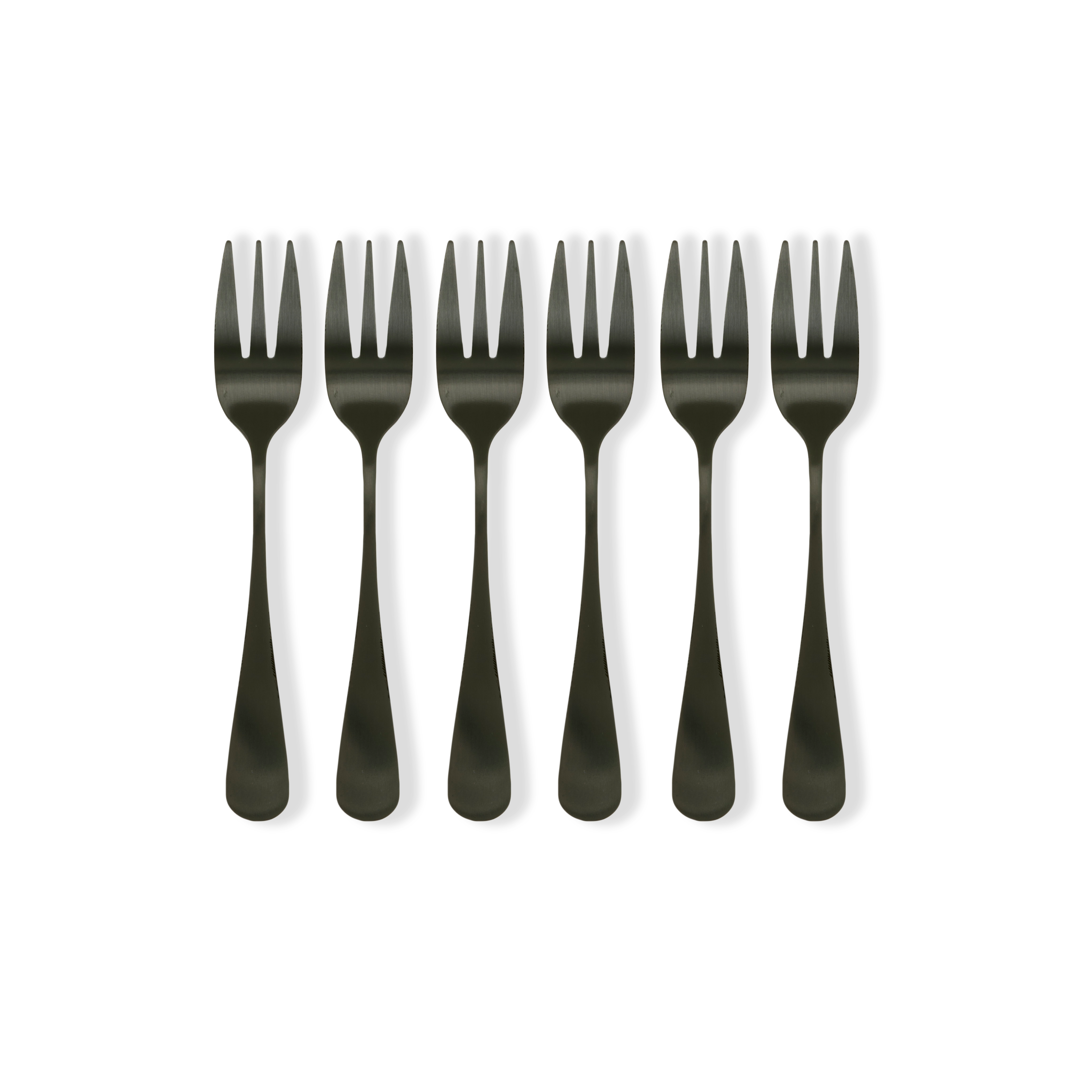 AXELLE Taartvorkje set van 6 zwartL 13,3 cm