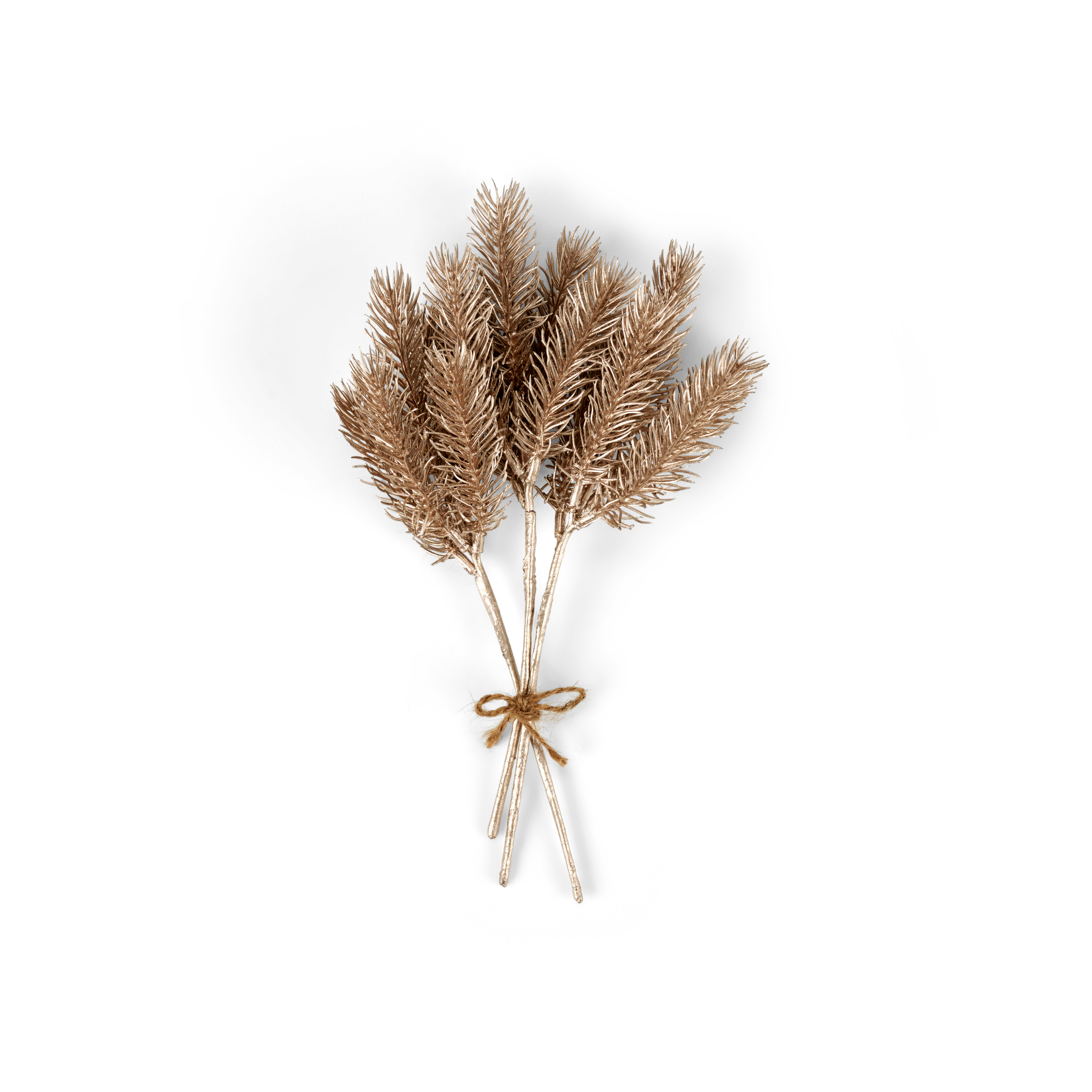 GOLD PINE Decoratieve tajk set van 3 goudL 25 cm