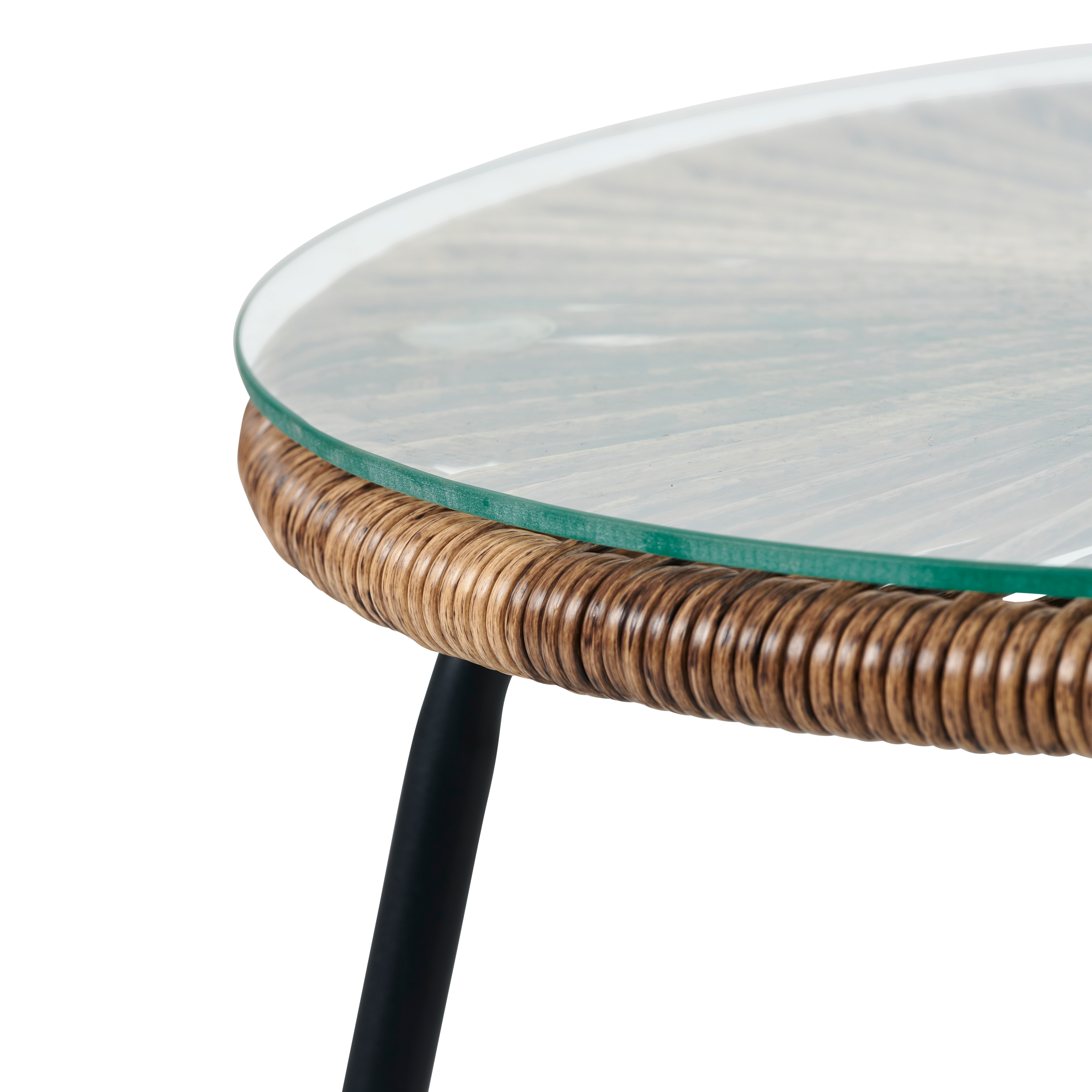 ACAPULCO Lounge tafel naturelH 42 cm - Ø 45 cm