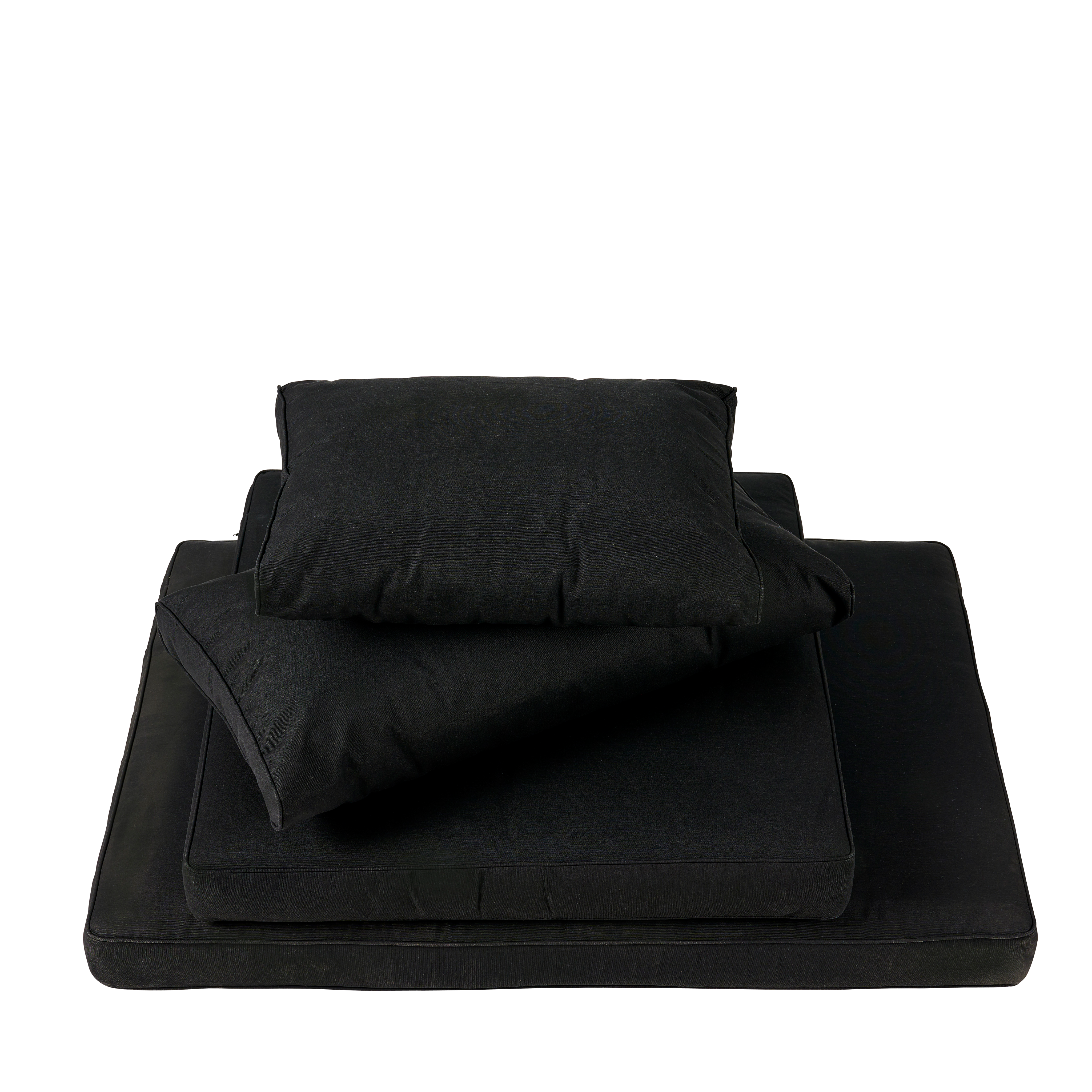 PAULETTA Rugkussen zwartB 40 x L 82 x D 12 cm