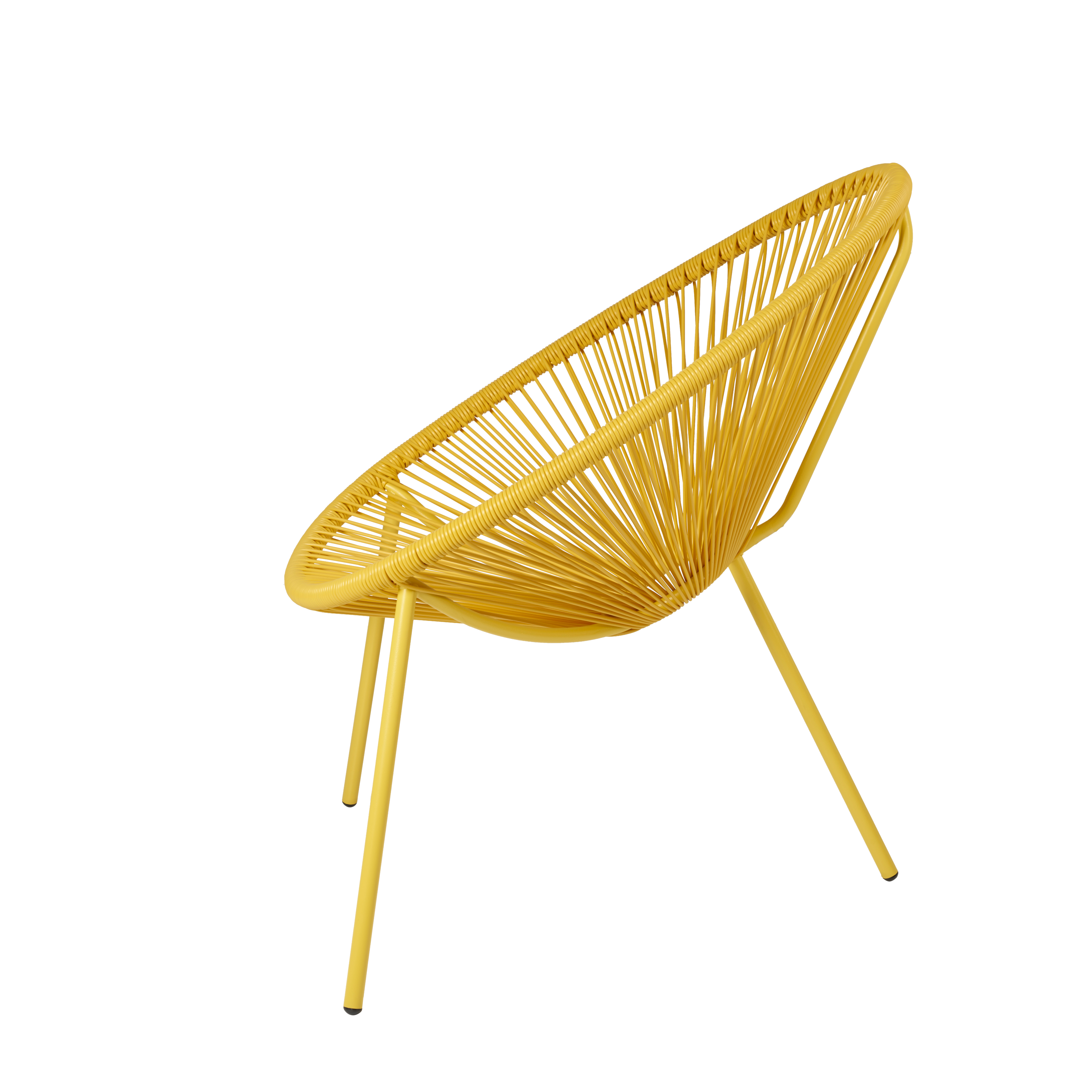 ACAPULCO Lounge stoel geelH 82 x B 75 x D 69 cm - CASA