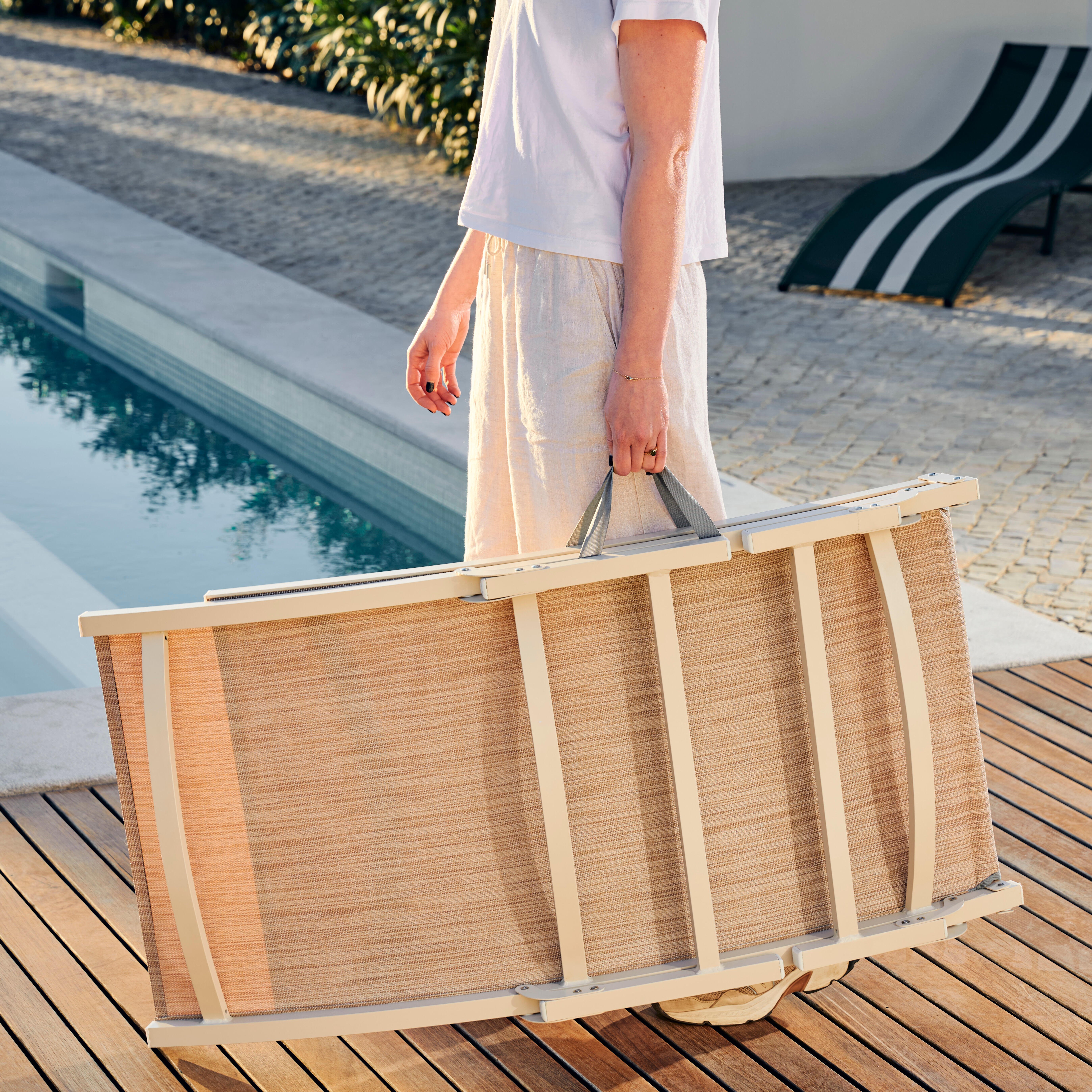 SILVES Ligbed set van 2 zandSet van 2 ligbedden