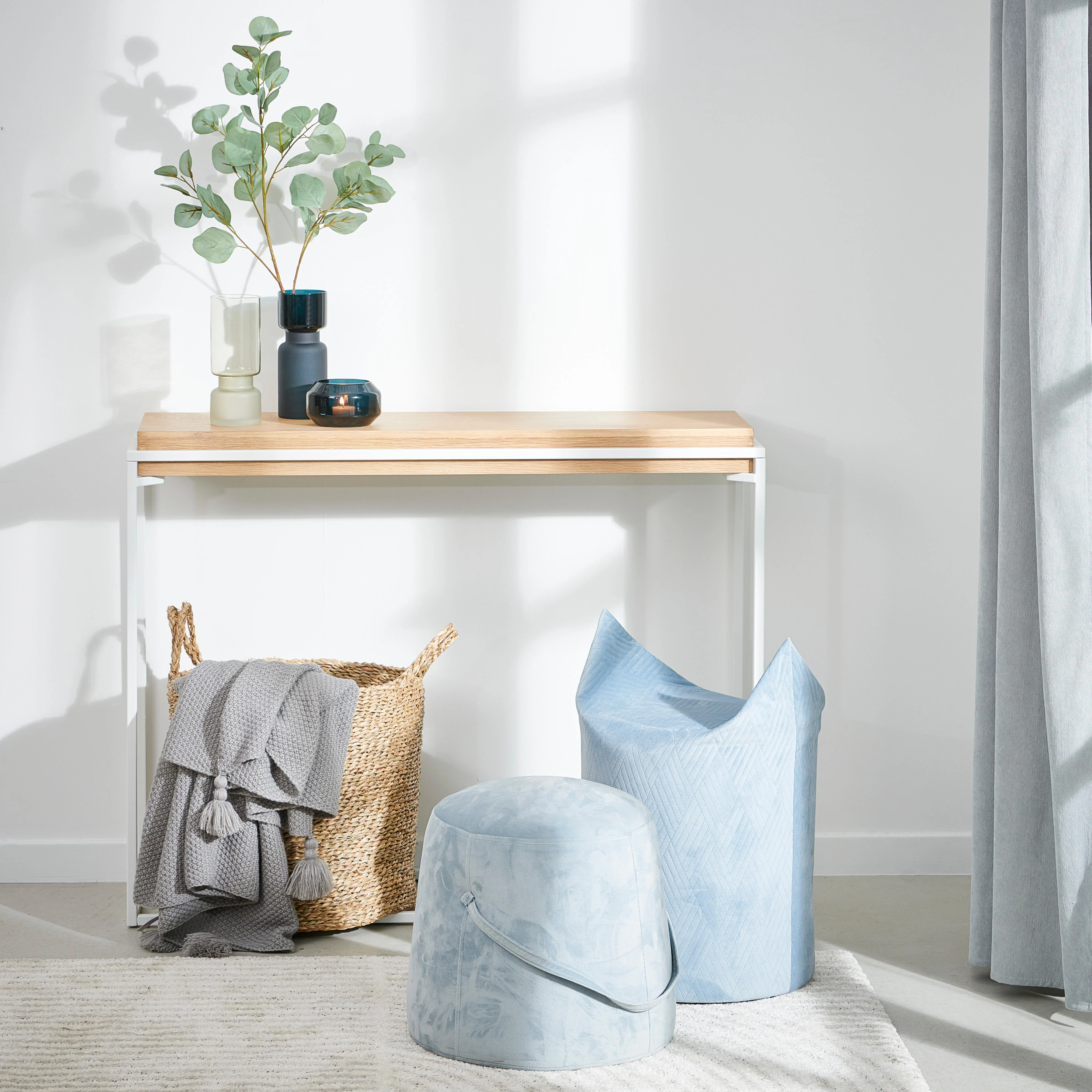 BLOK Wandtafel wit, naturelH 79 x L 100 x D 30 cm