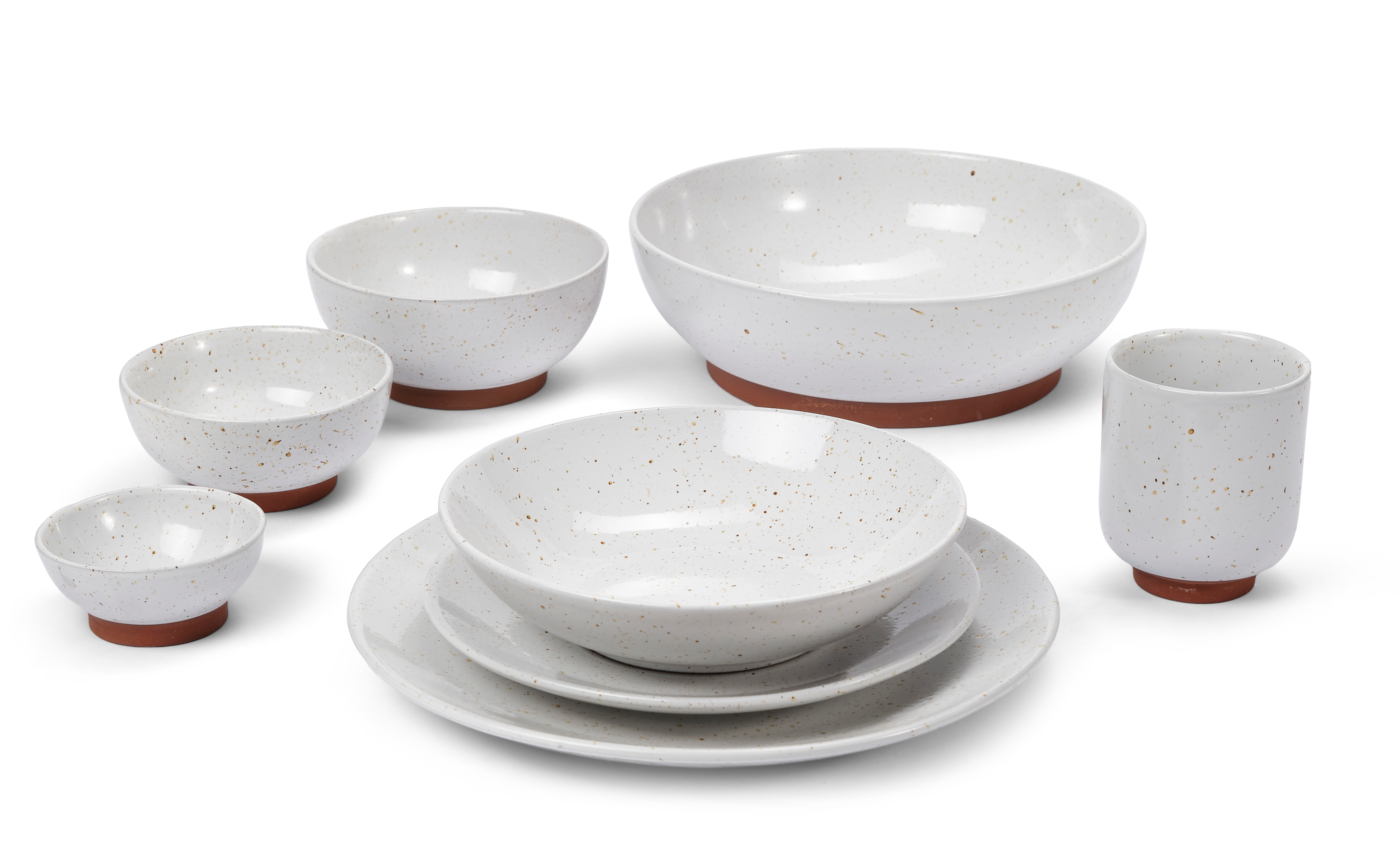 TERRA Bord wit - set van 4 Ø 21 cm