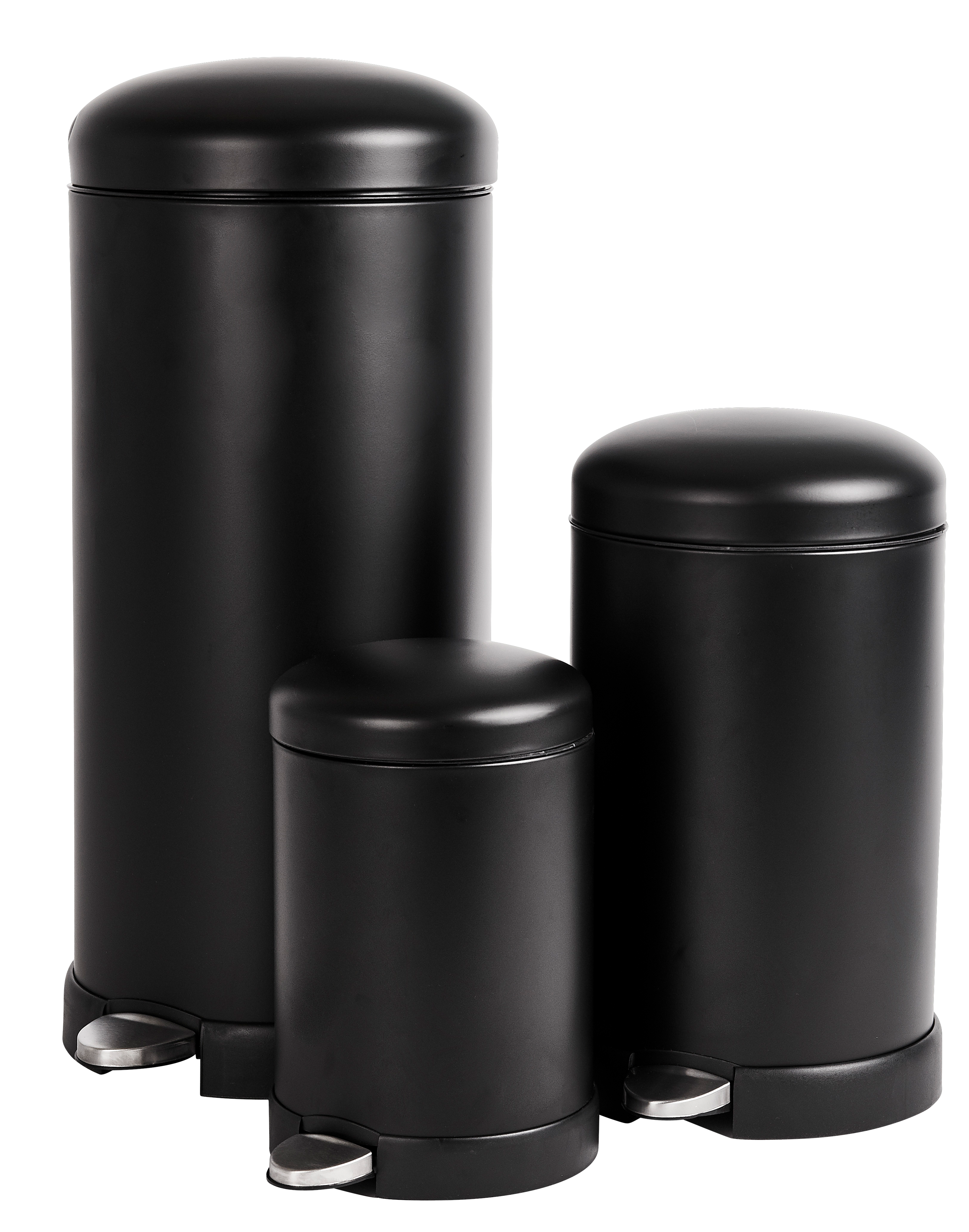 INDUSTRIA Pedaalemmer 27 L zwartH 68 x B 39 cm - Ø 31 cm